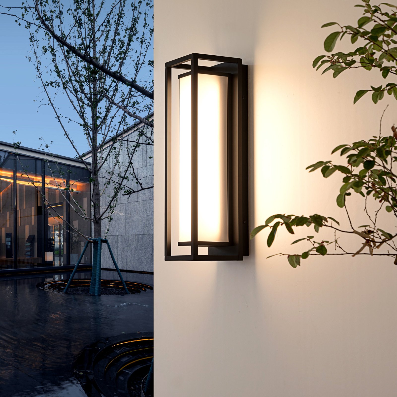 Banetti Candeeiro de Parede Exterior H50 Black - Lucande