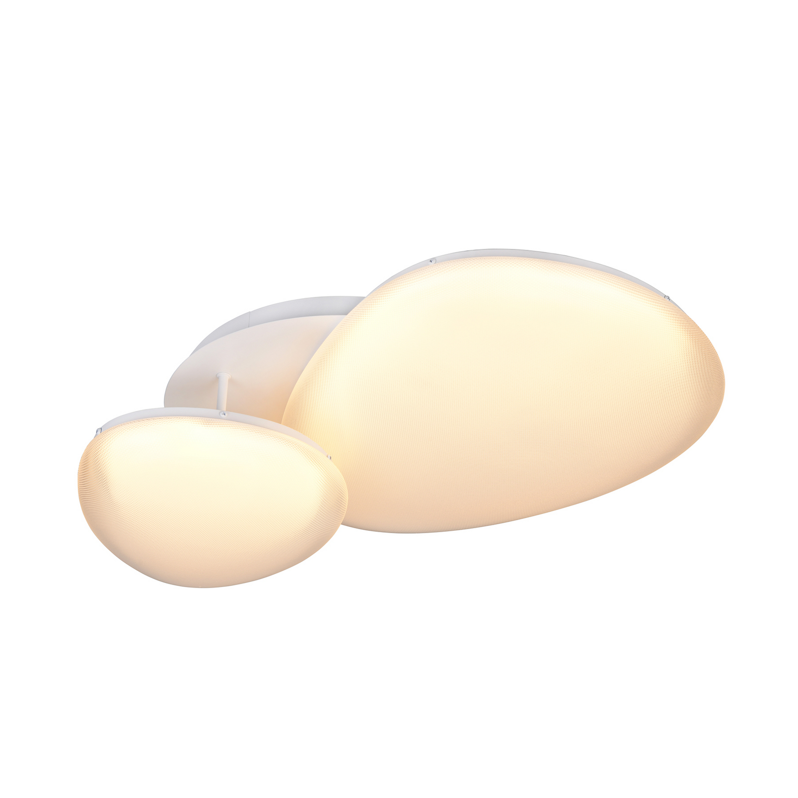 LED plafondlamp Ozera, lengte 67 cm, wit, kunststof, CCT, 2-lamps. LED plafondlamp Ozera, lengte 67 cm, wit, kunststof, CCT, 2-lamps.