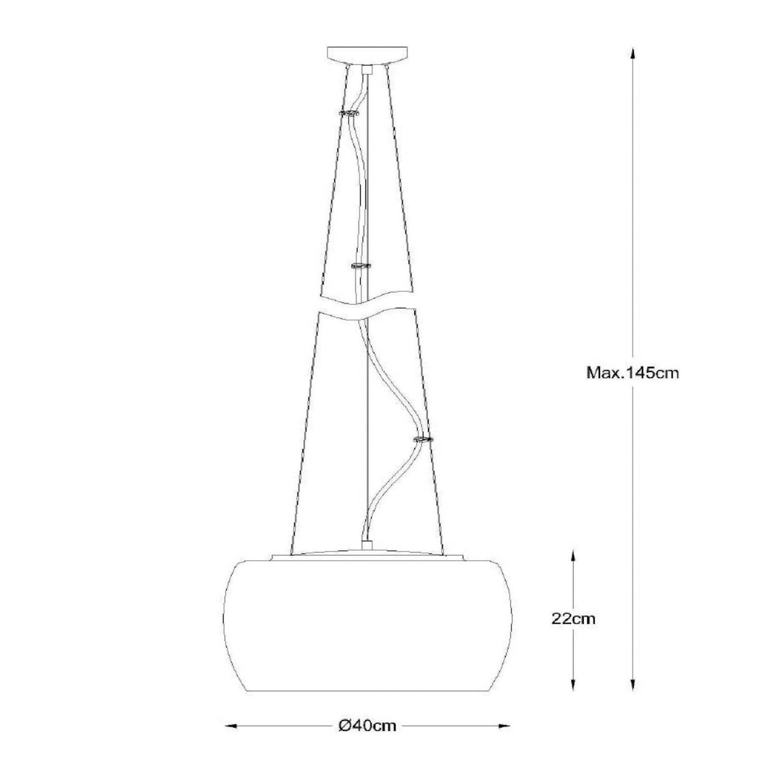 Lucide Lampa wisząca Pearl ze szkła Ø 40 cm