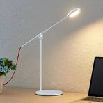 Prios Ihario lámpara de mesa LED CCT, blanco