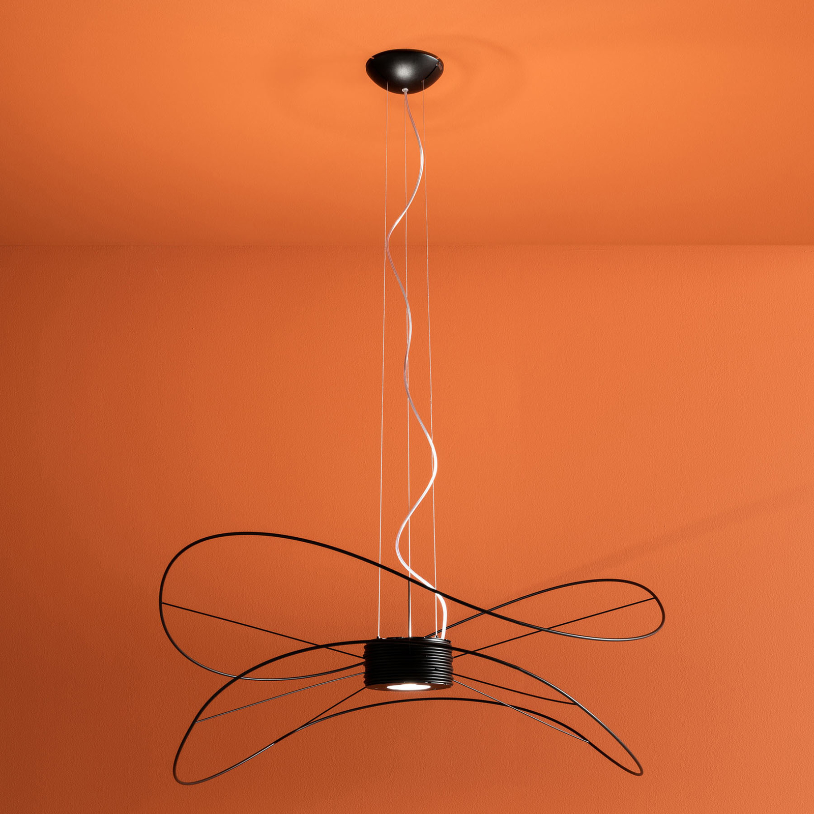 Axolight Hoops 2 lampada LED a sospensione, nero