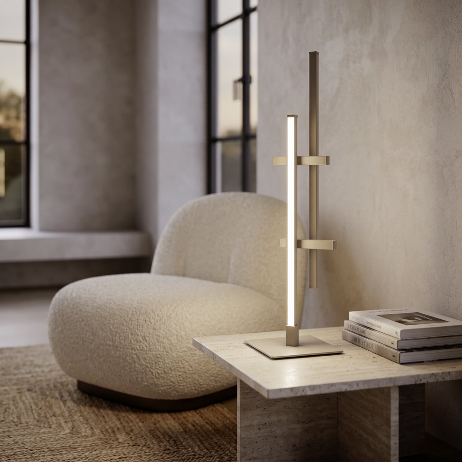 EGLO LED tafellamp TREPILIANO, beige, hoogte 47 cm, metaal EGLO LED tafellamp TREPILIANO, beige, hoogte 47 cm, metaal