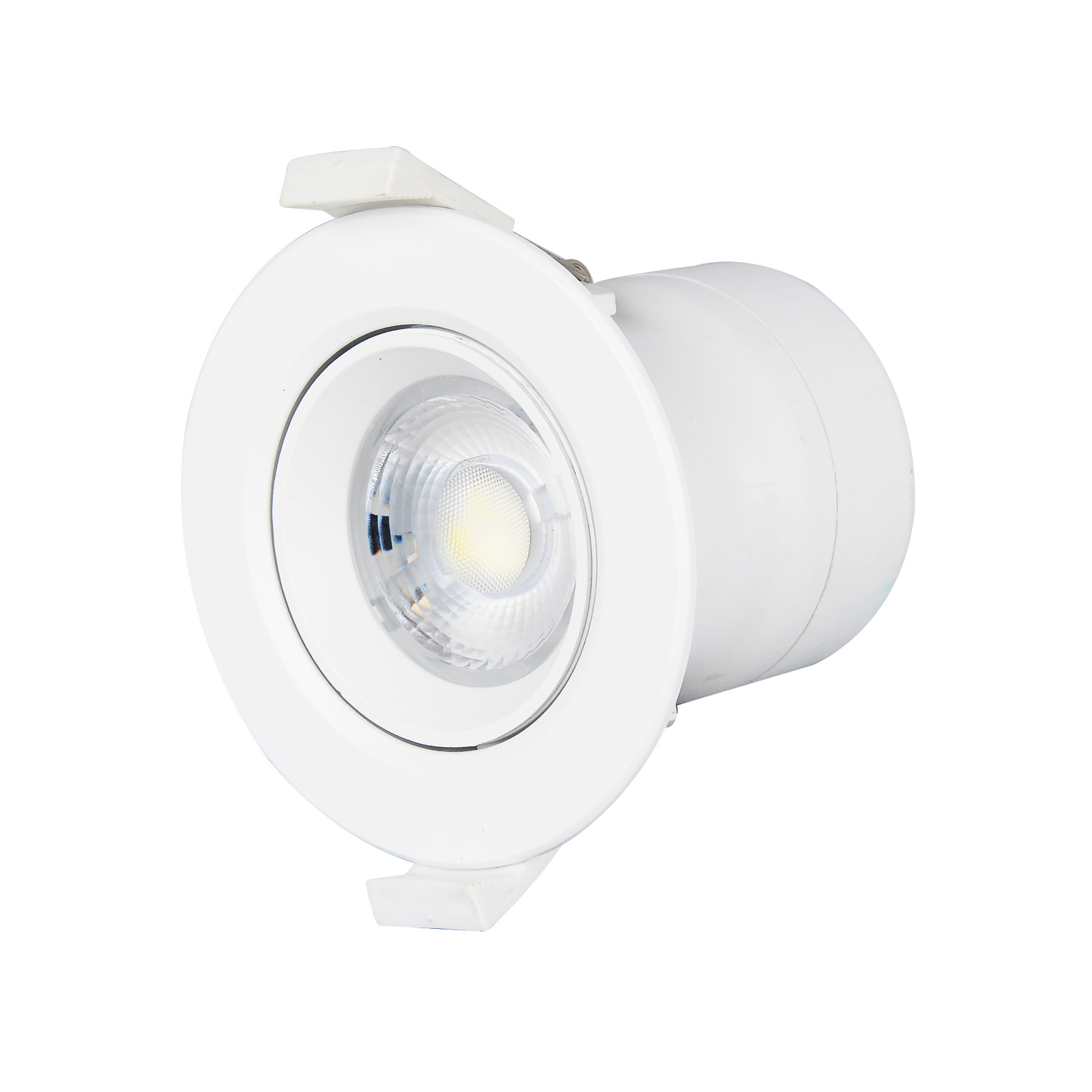 Prios LED-Einbaulampe Shima, weiß, 7W, 3000K, 10er, dimmbar