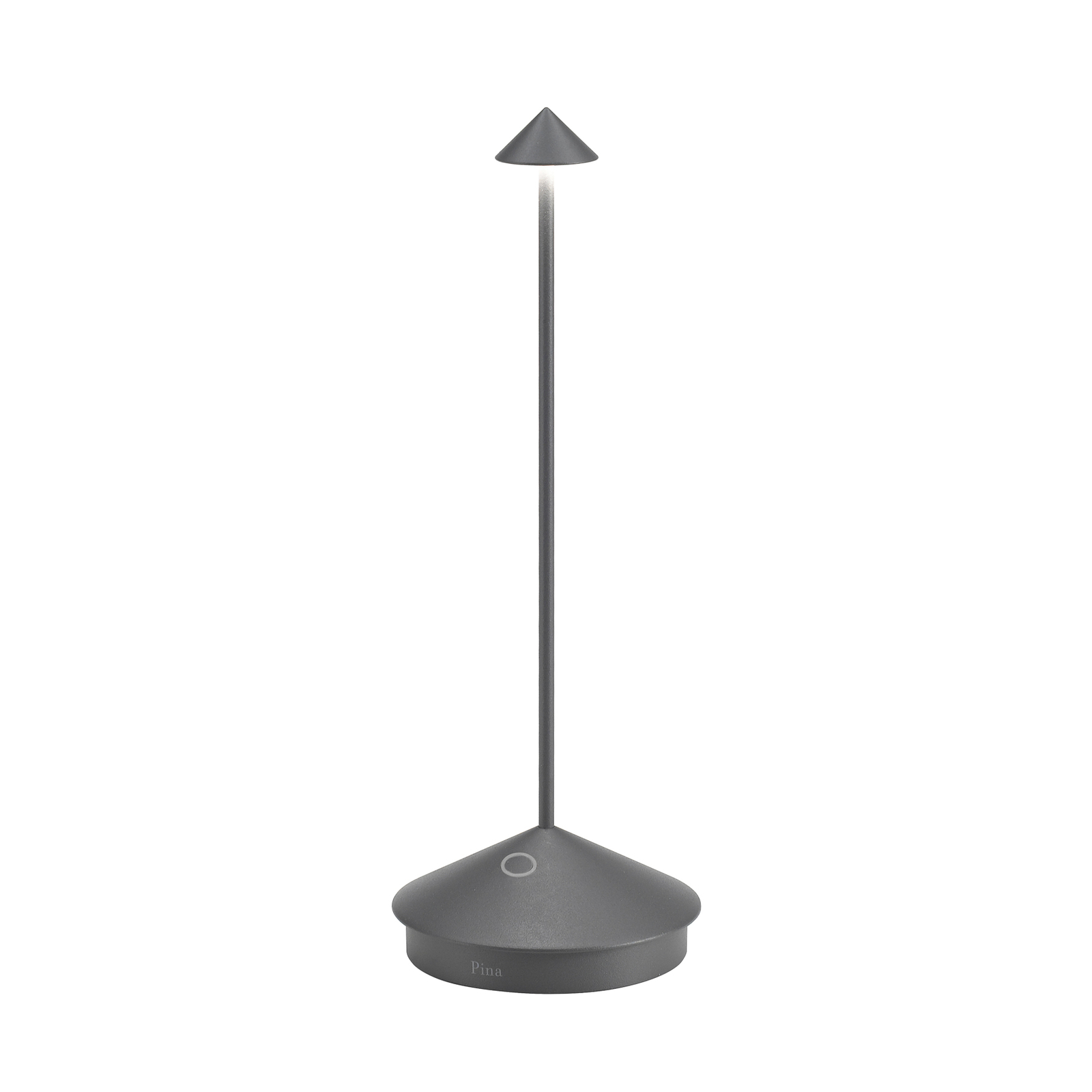Zafferano Pina 3K LED stolní lampa na baterii, tmavě šedá, IP54