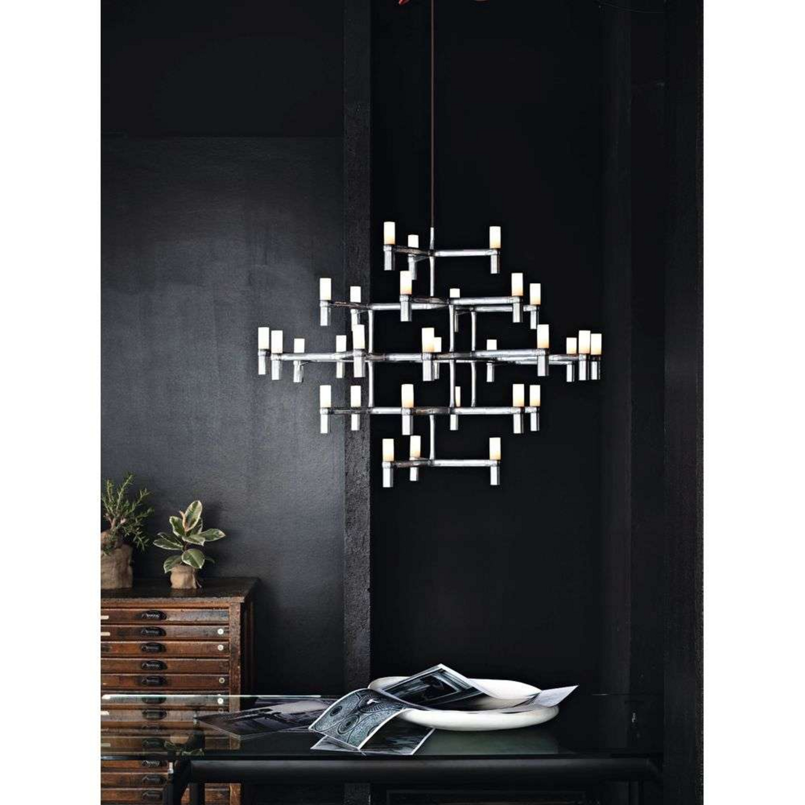 Crown Major Pendant Black - Nemo Lighting