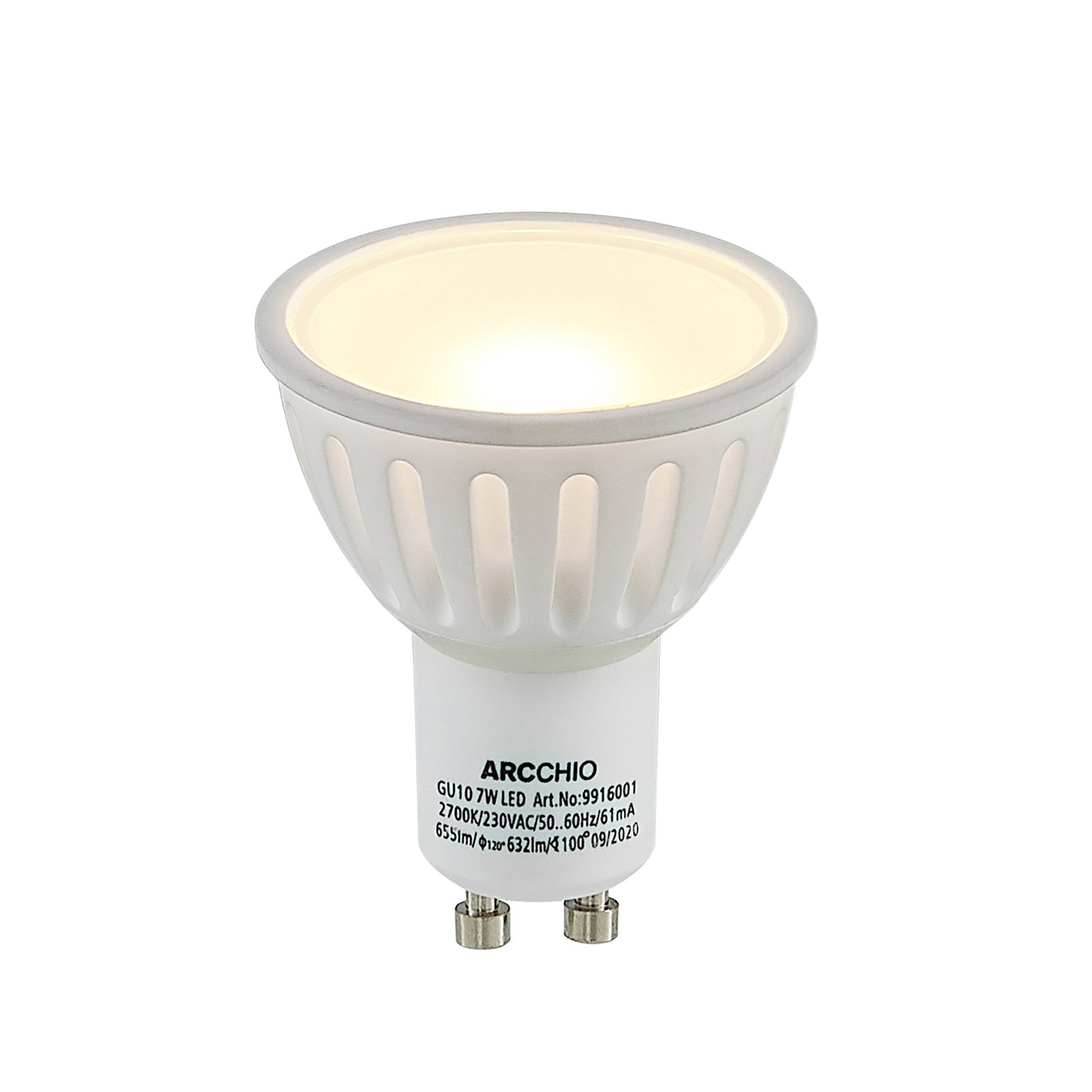 Arcchio-LED-heijastin GU10 100° 5 W 3 000 K 2 kpl