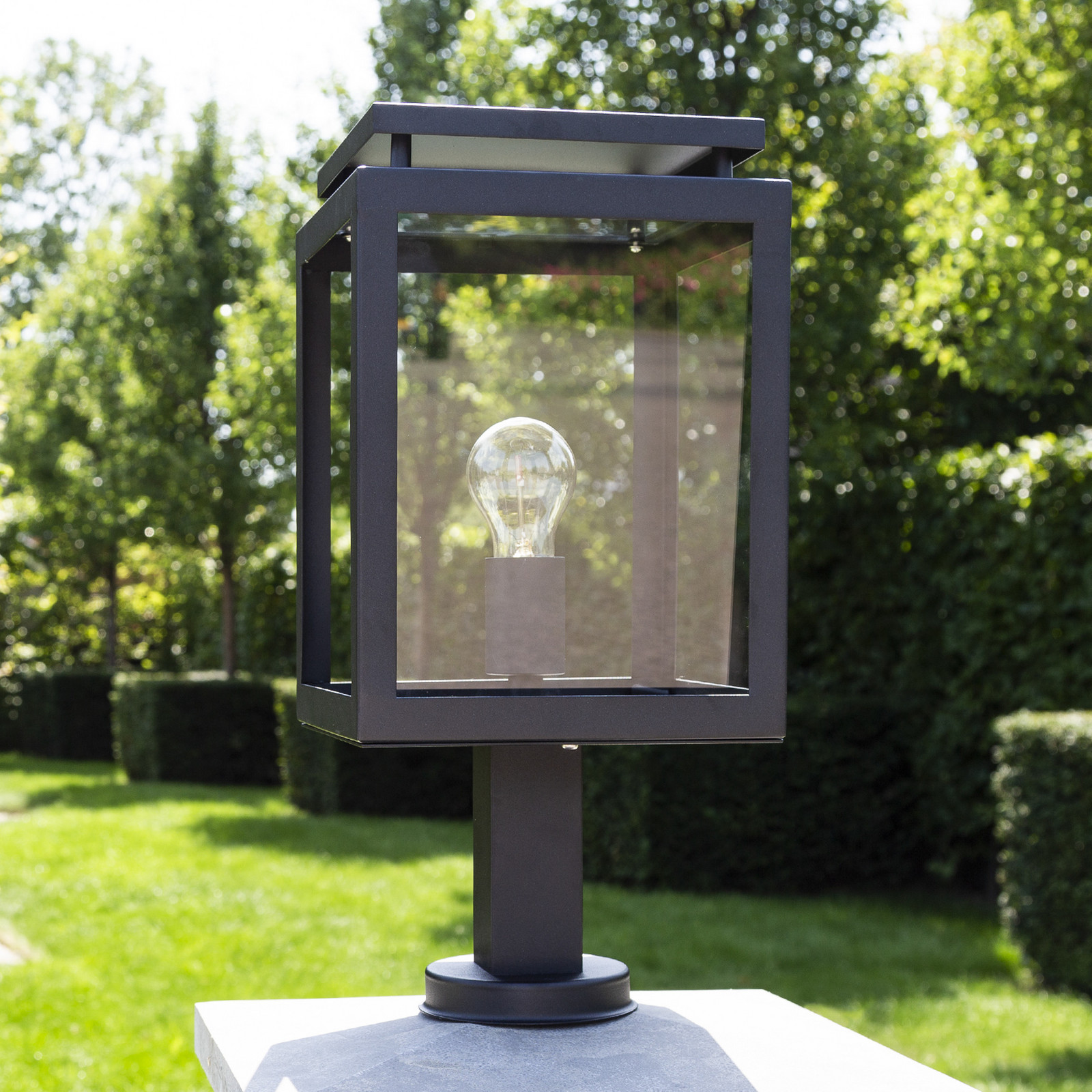 K.S. Verlichting Lampă cu soclu ro Vecht negru IP44 - modern - negru clar - Metal