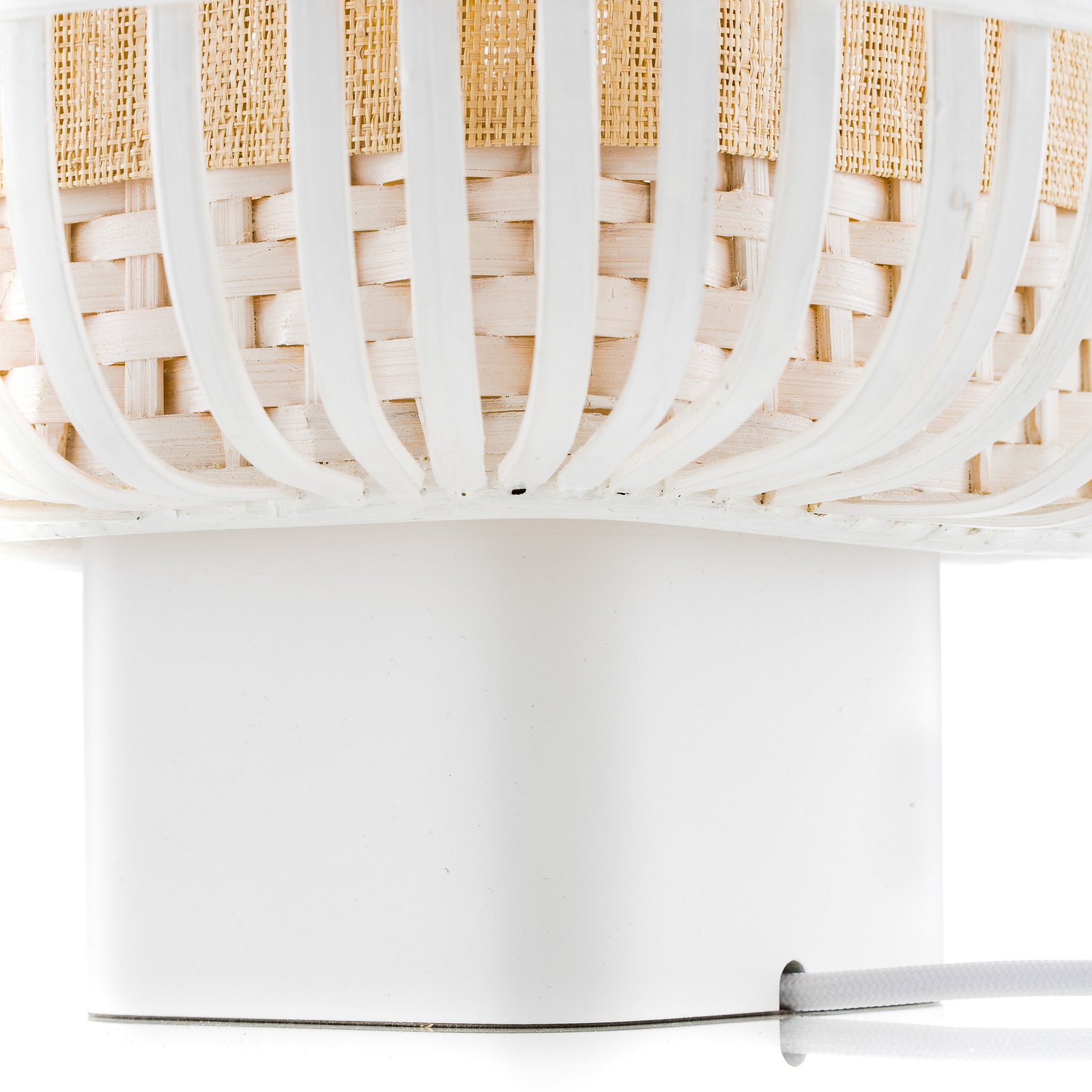 Forestier Bamboo Square S table lamp in white