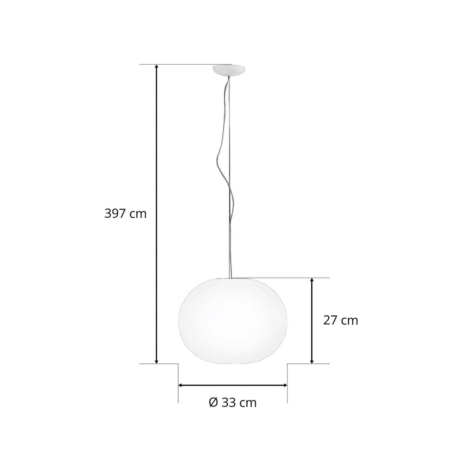 FLOS Glo-Ball - kulista lampa wisząca 33 cm