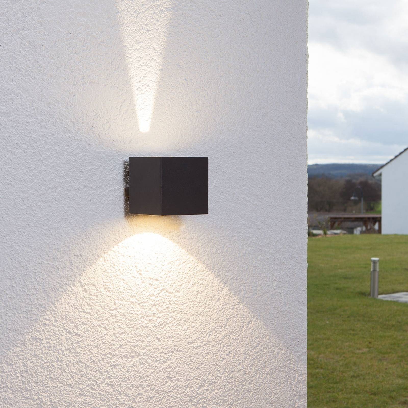 Photos - Floodlight / Street Light Lucande Jarno LED outdoor wall light, graphite 