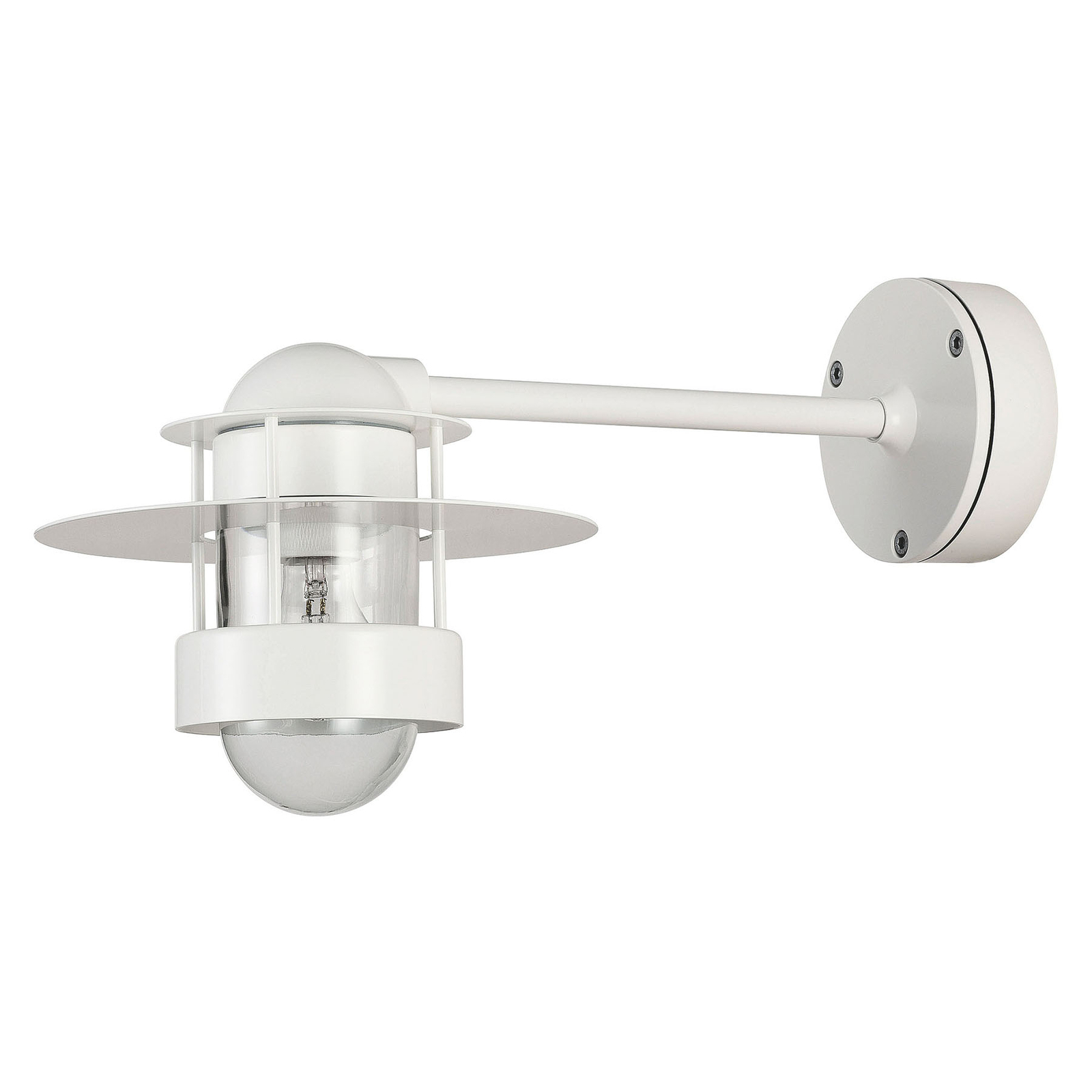 Louis Poulsen Albertslund wall lamp 51.5 cm white, aluminium, glass, E27, 100 W, energy efficiency: A++, H: 22 cm