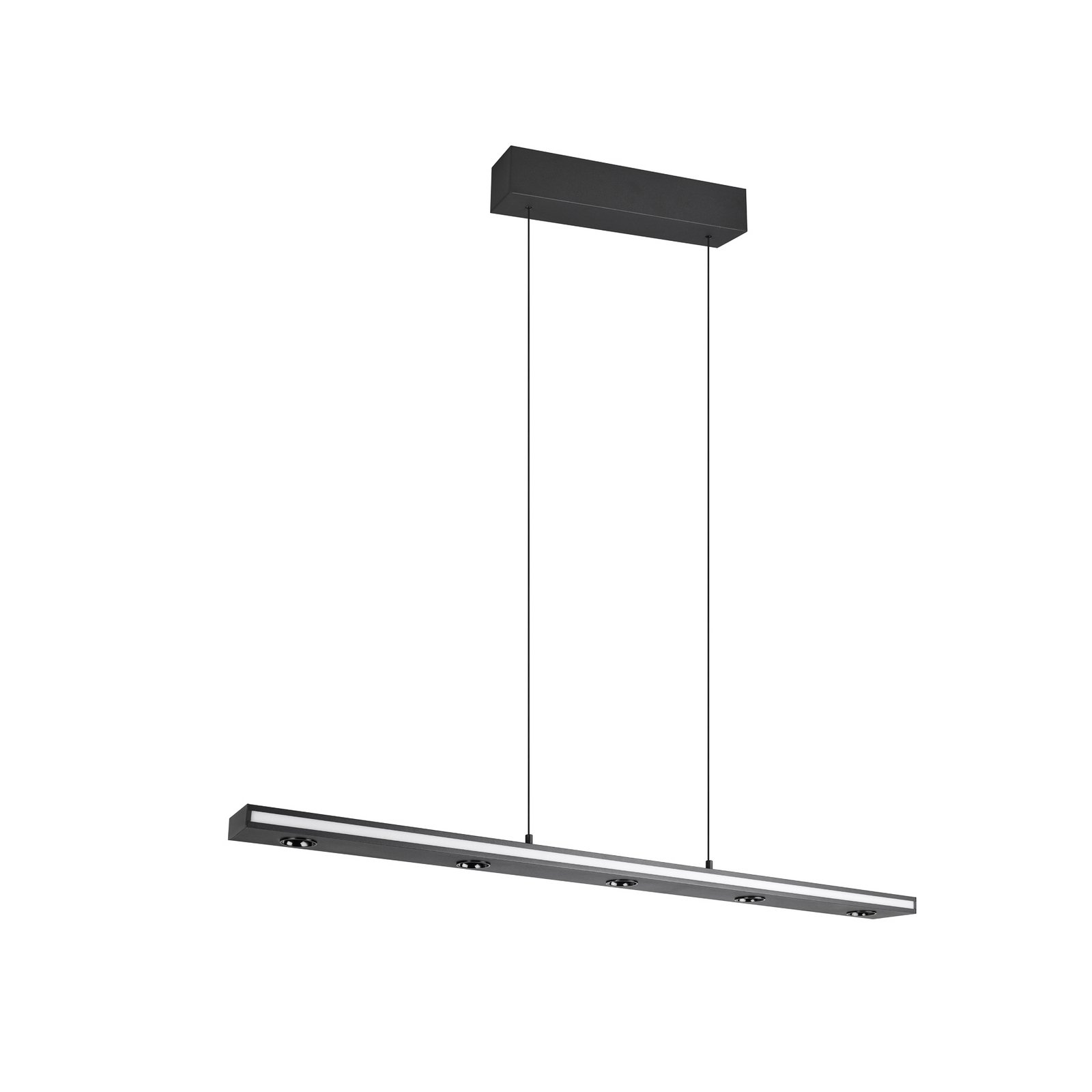 LED-Hängelampe Graham, schwarz, Metall, up/down, CCT, Dimmer