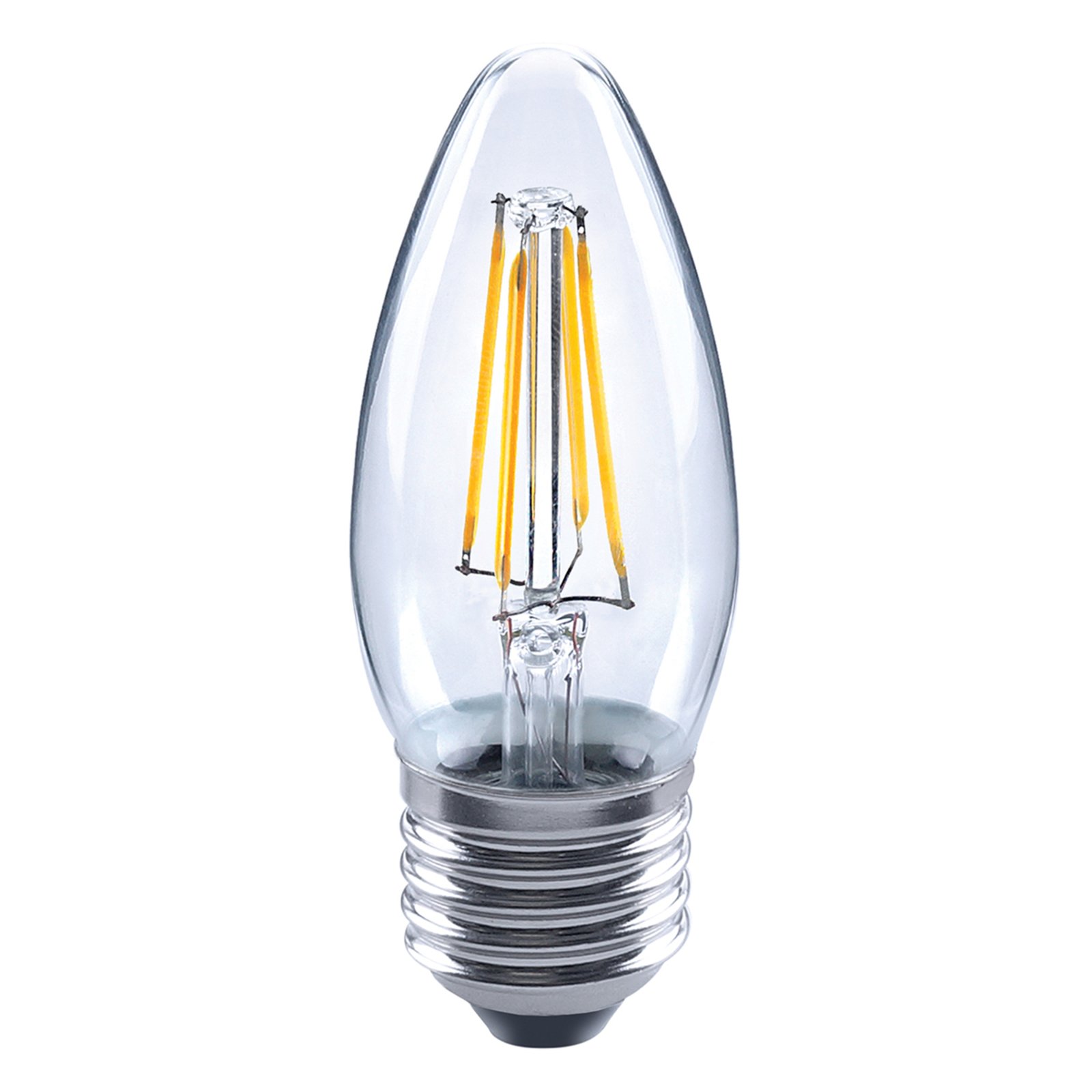 LED svijeća E27 4.5W 827 filament prozirna