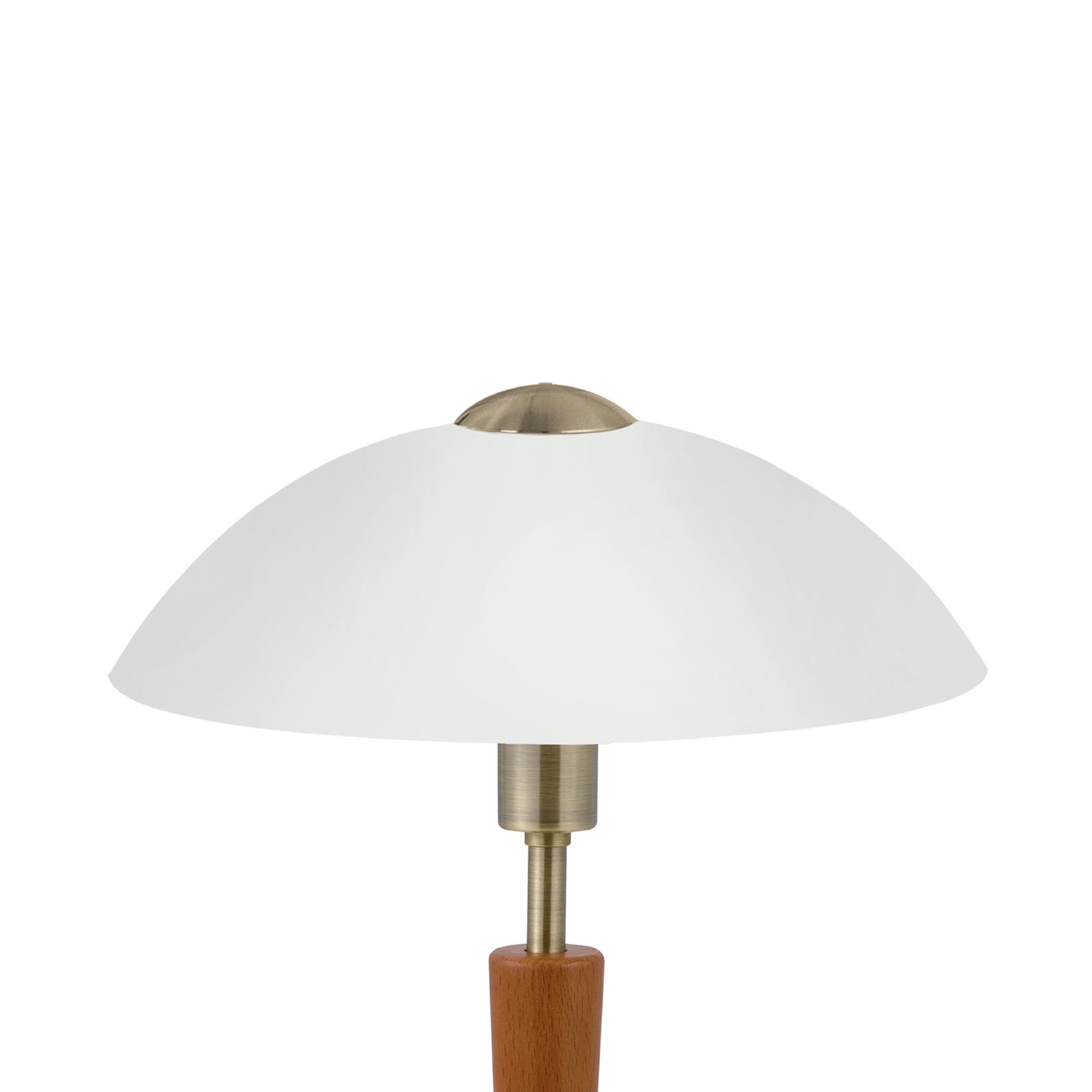 Tafellamp SOLO 1, gebruniteerd/notenhout, hoogte 35 cm metaal/glas dimbaar Tafellamp SOLO 1, gebruniteerd/notenhout, hoogte 35 cm metaal/glas dimbaar