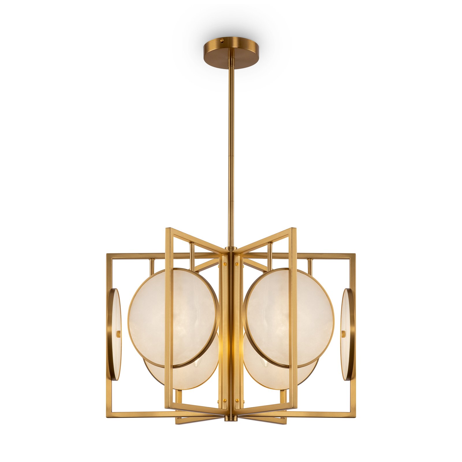 Maytoni Marmo lámpara colgante en oro, 6 luces