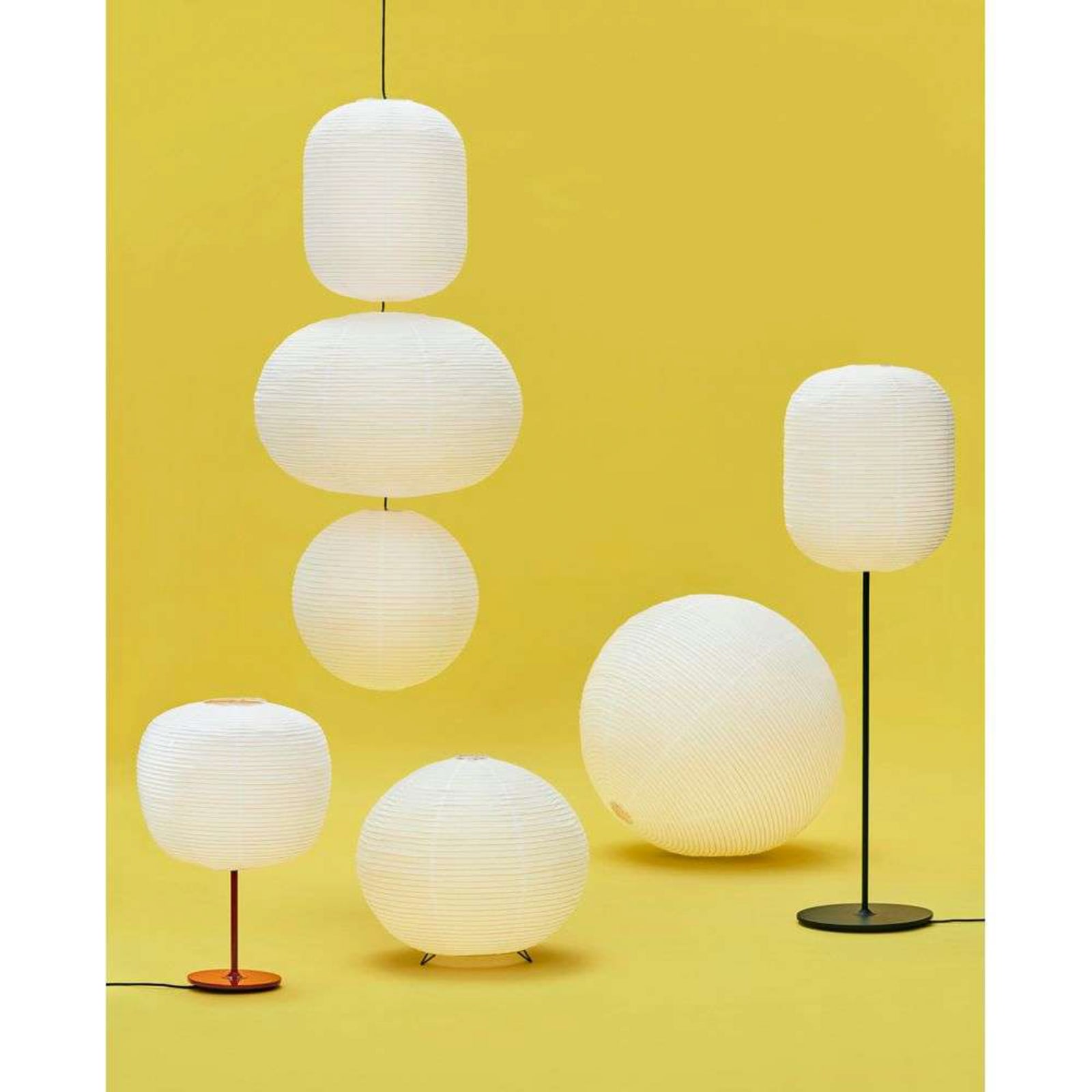 HAY-varjostin Ellipse, valkoinen, paperi/bambu, Ø70 cm