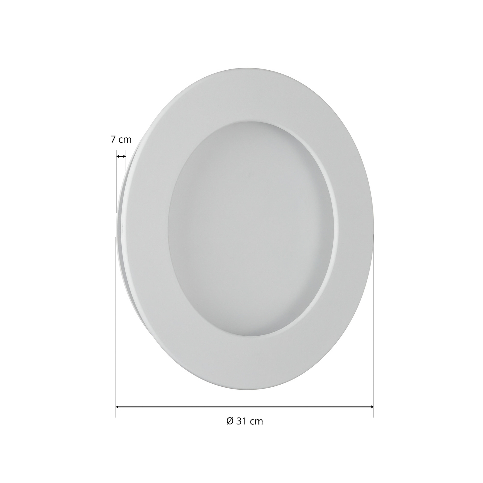 ICONE Vera Applique murale LED 930 Ø31cm blanc/blanc