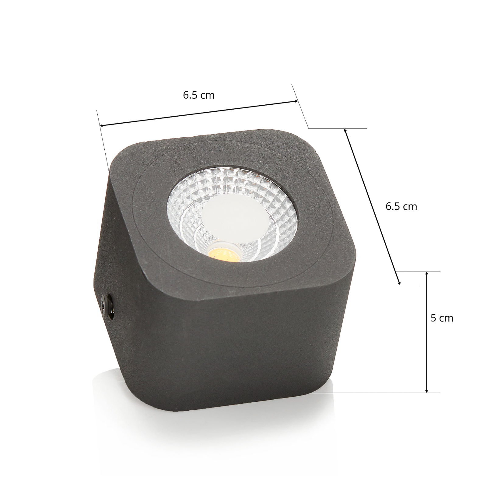 Hranaté LED svítidlo downlight Palmi, antracitová