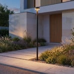 Luminaire d'extérieur LED Lucande Nirella, 200 cm, noire, CCT, IP65