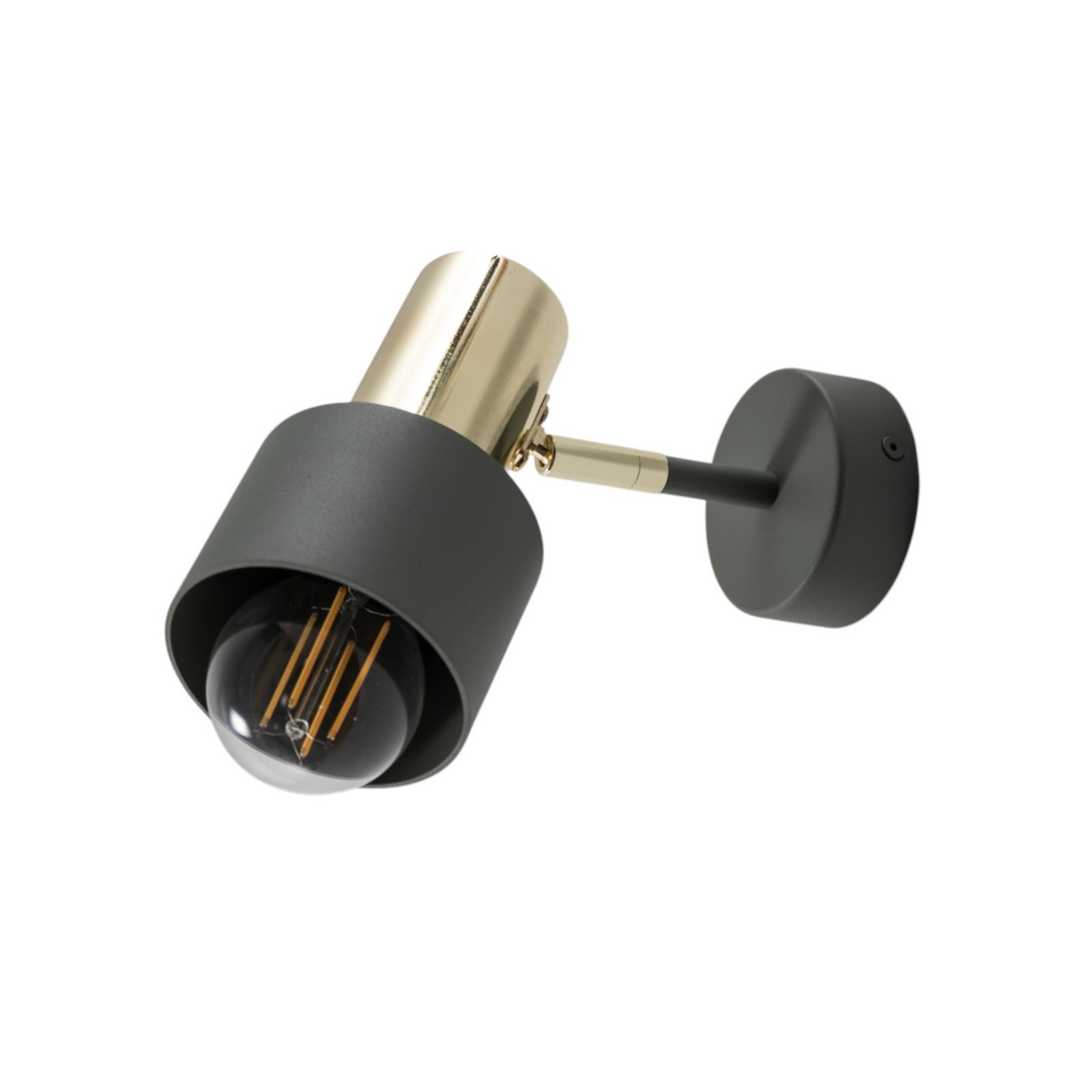 Wandspot Destin, 1-lamp groen/messing