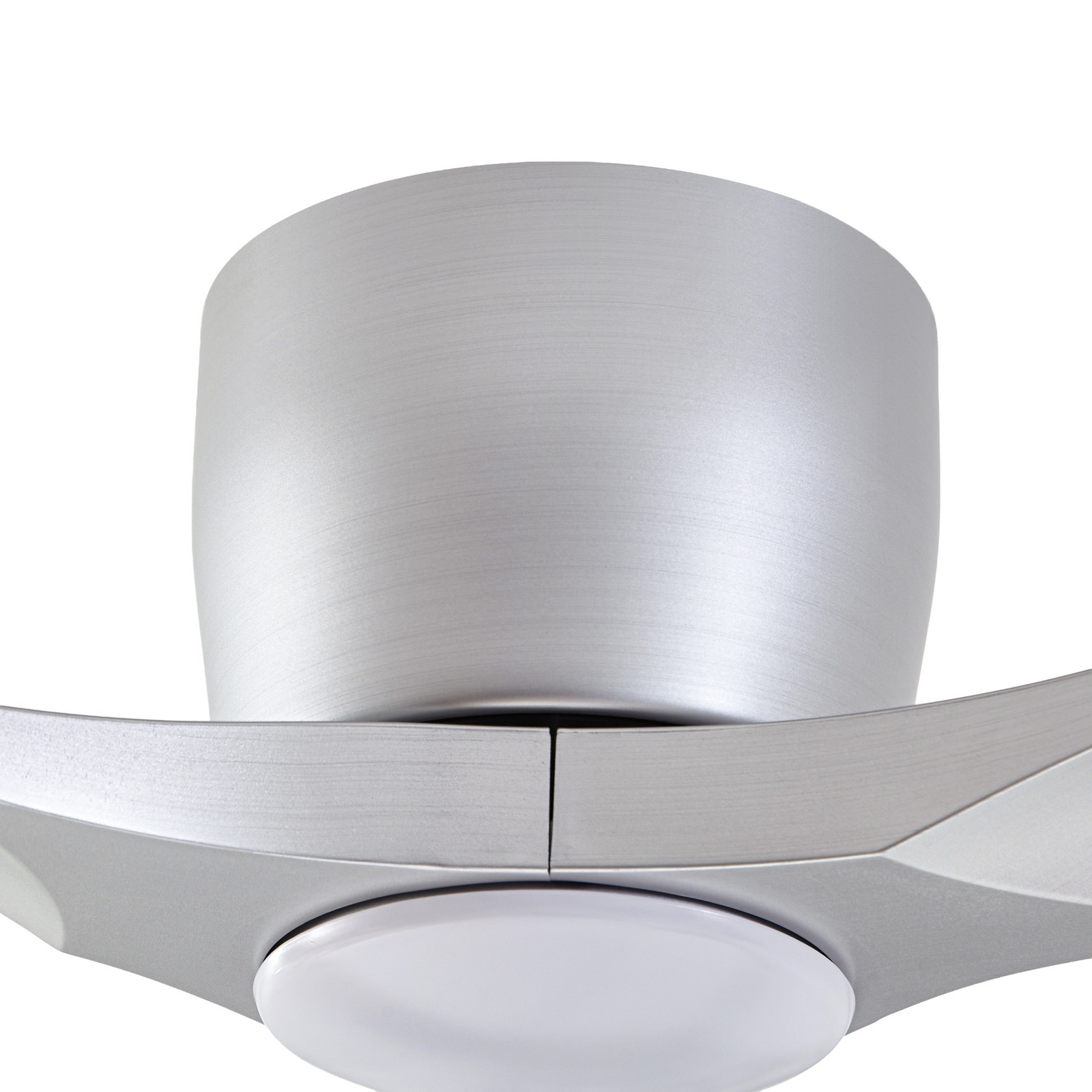 Lucande Smart LED-takfläkt Moneno, silver, DC, Tuya