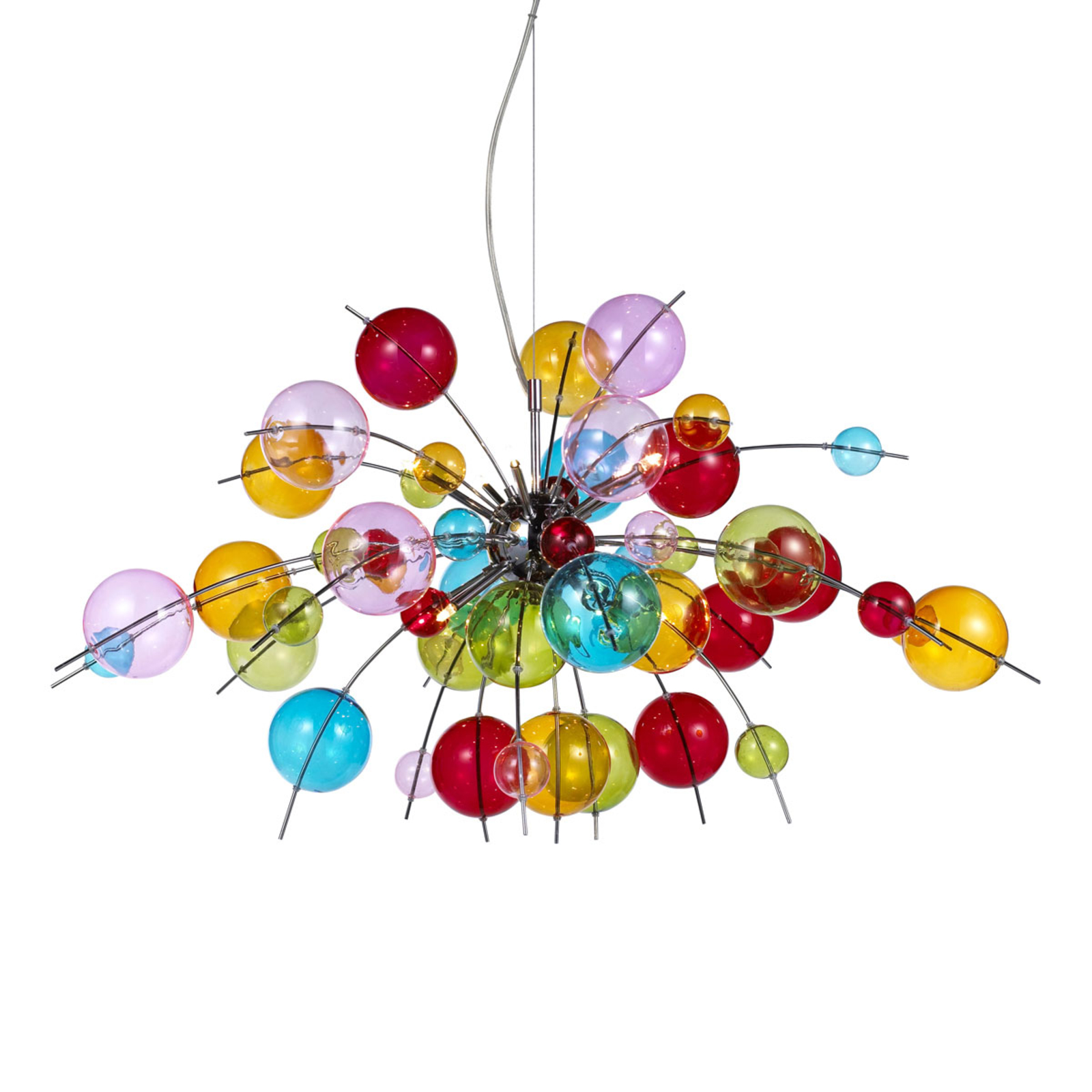 Colourful Aurinia hanging light Ø 98 cm