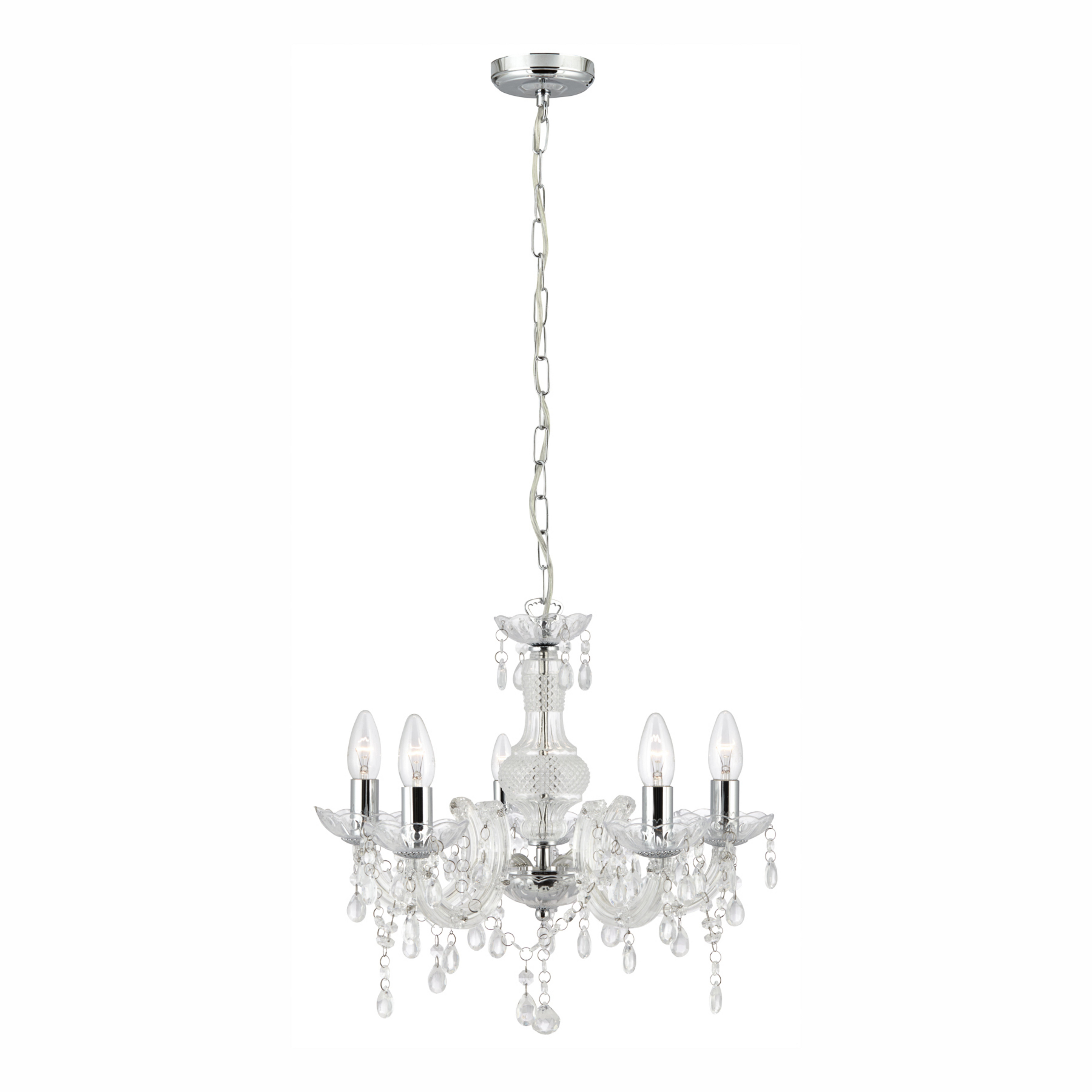 Πολυέλαιος Marie Therese, διάφανος, 5-φωτός