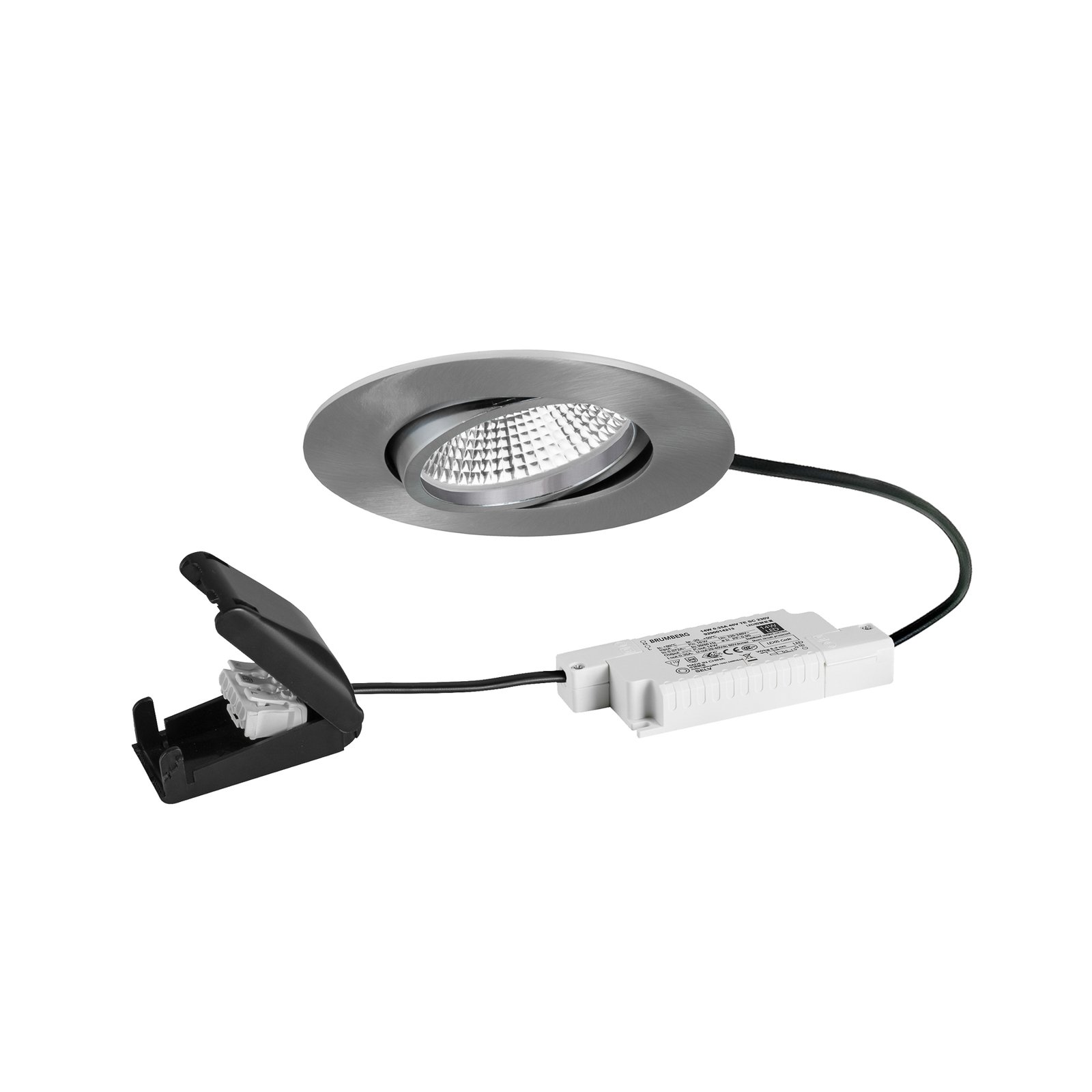 BRUMBERG BB23 LED spot IP65 RC-dimmable connection box nickel dimmable