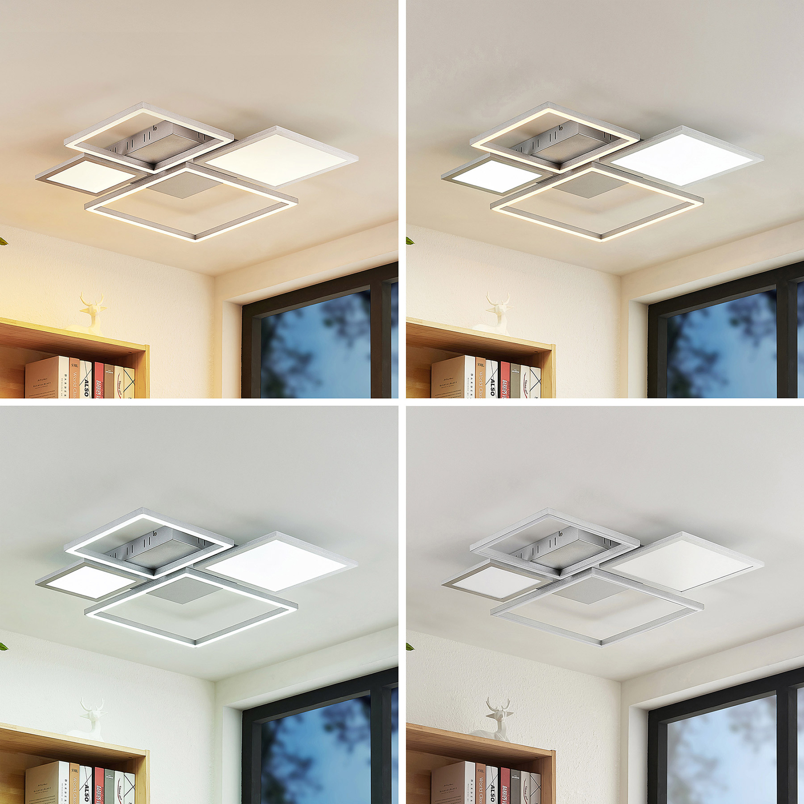 Lucande Narumi LED ceiling lamp CCT, 75 cm, white