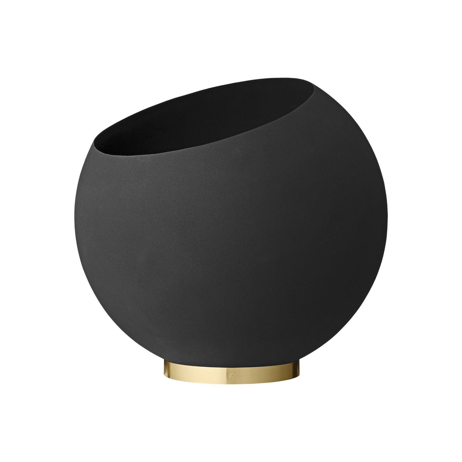 AYTM Globe flower pot, Ø 60 cm, black, aluminium, steel