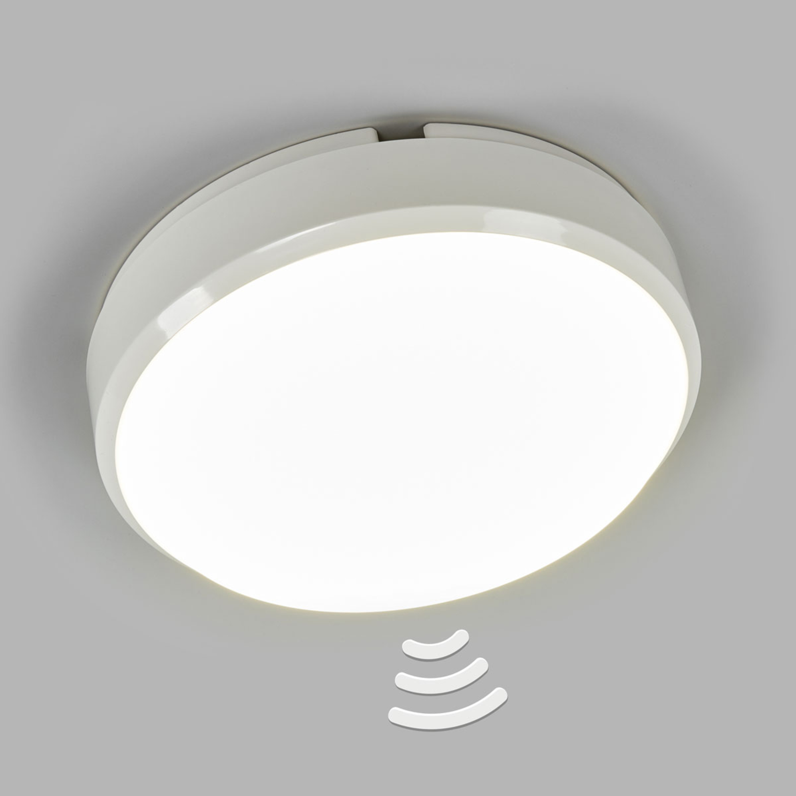 Starlicht Round LED ceiling light Bulkhead with sensor, plastic, 8 W, energy efficiency: A+, H: 5.6 cm