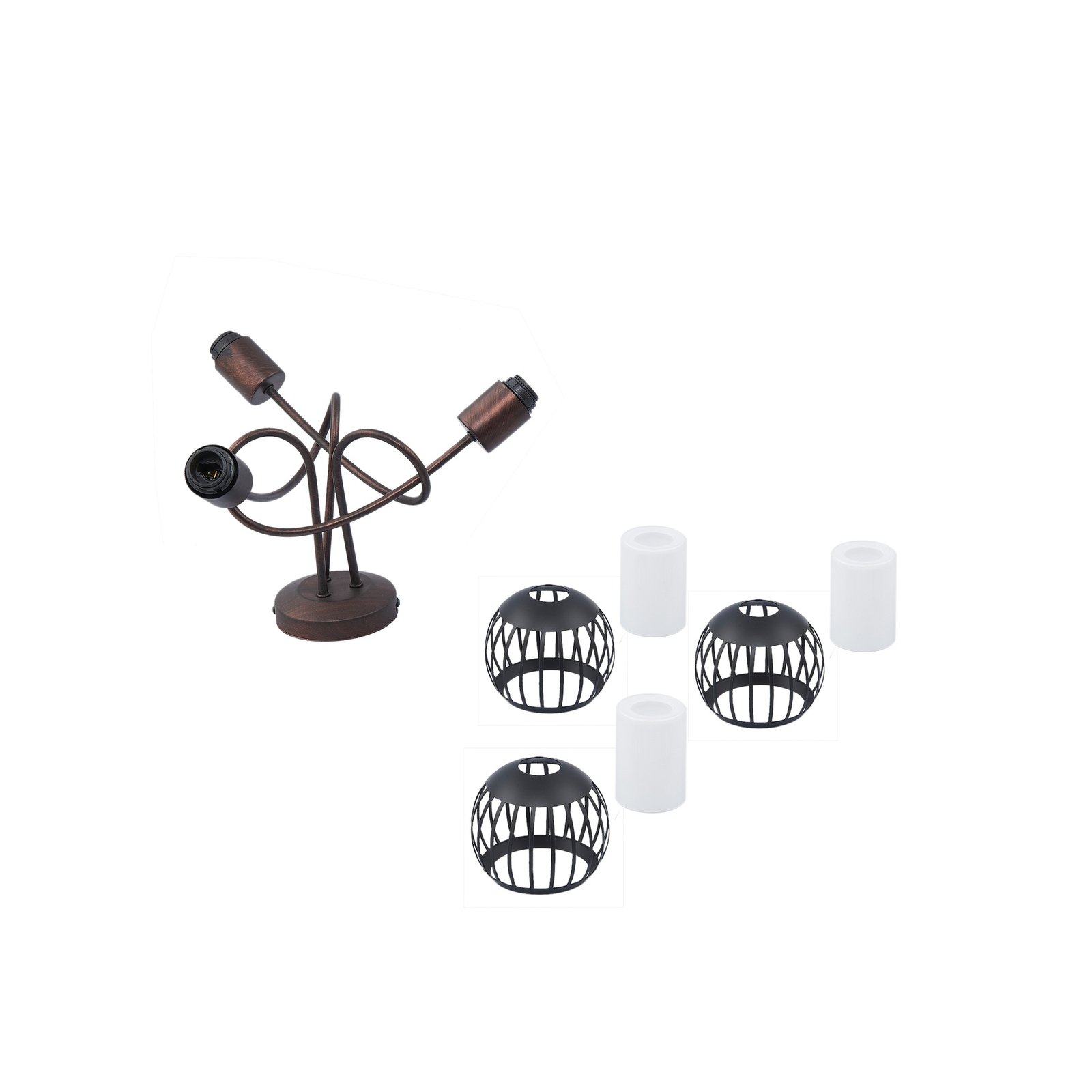 Solm 3 Lampa Sufitowa Rdzawy - Lindby