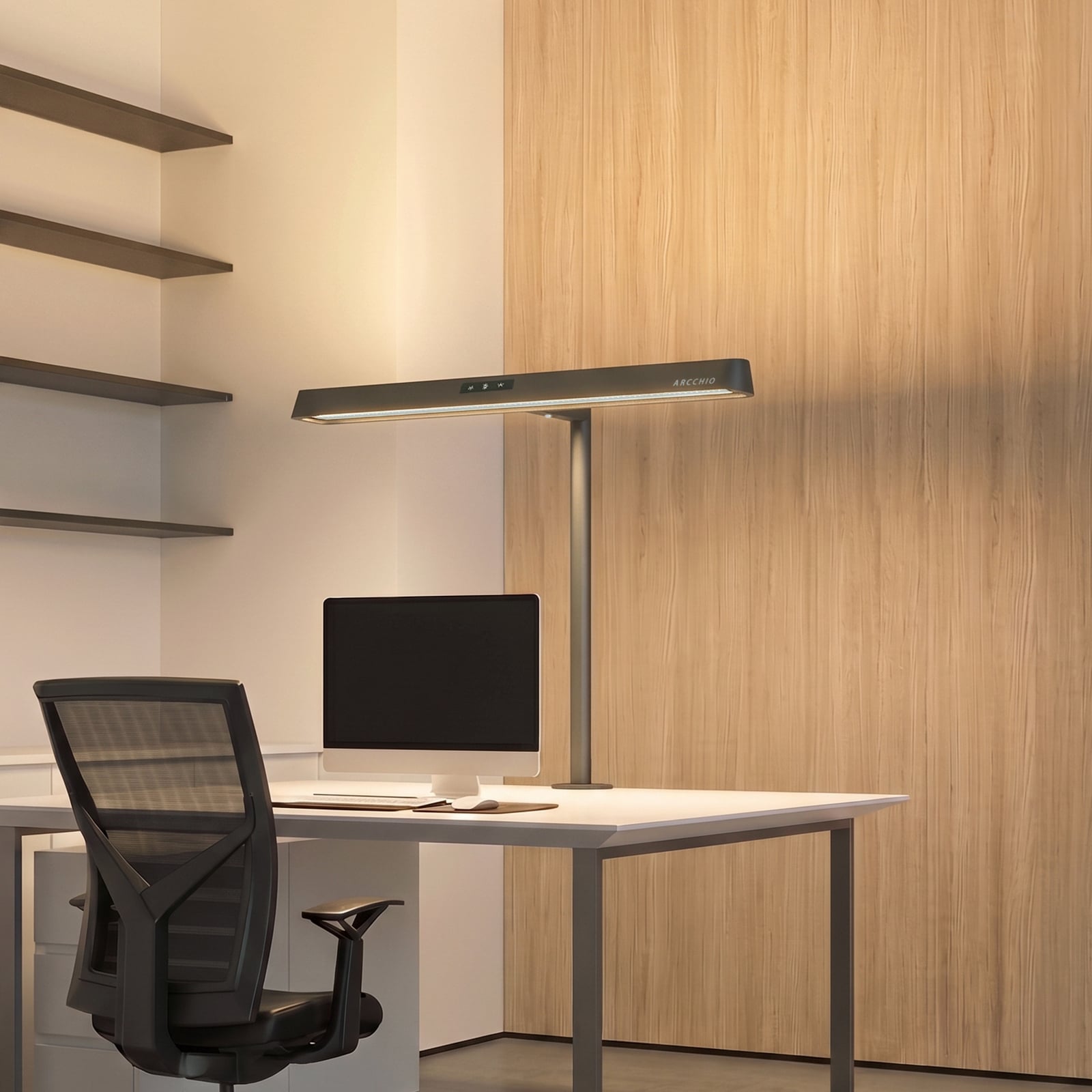 Candeeiro com clipe LED Shax, preto, regulável, 4 000 K, com sensor - Arcchio