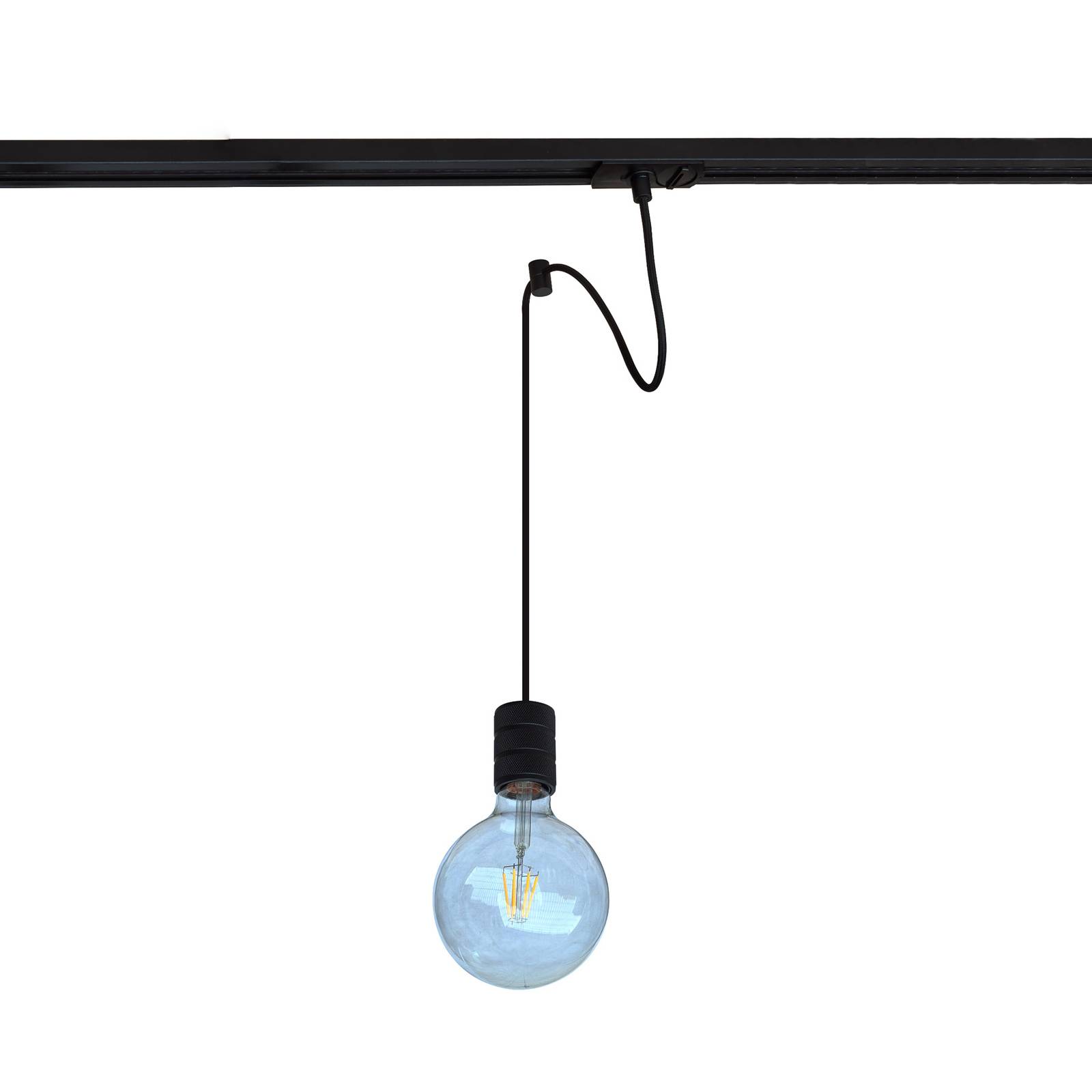 Lampa wisząca Lindby Linaro 6,3 cm czarna 1-fazowa Ø 4,6 cm