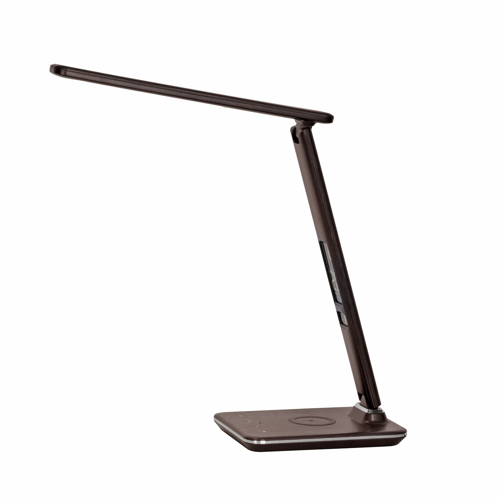 LED stolní lampa Adriano, CCT, stmívatelná, hnědá