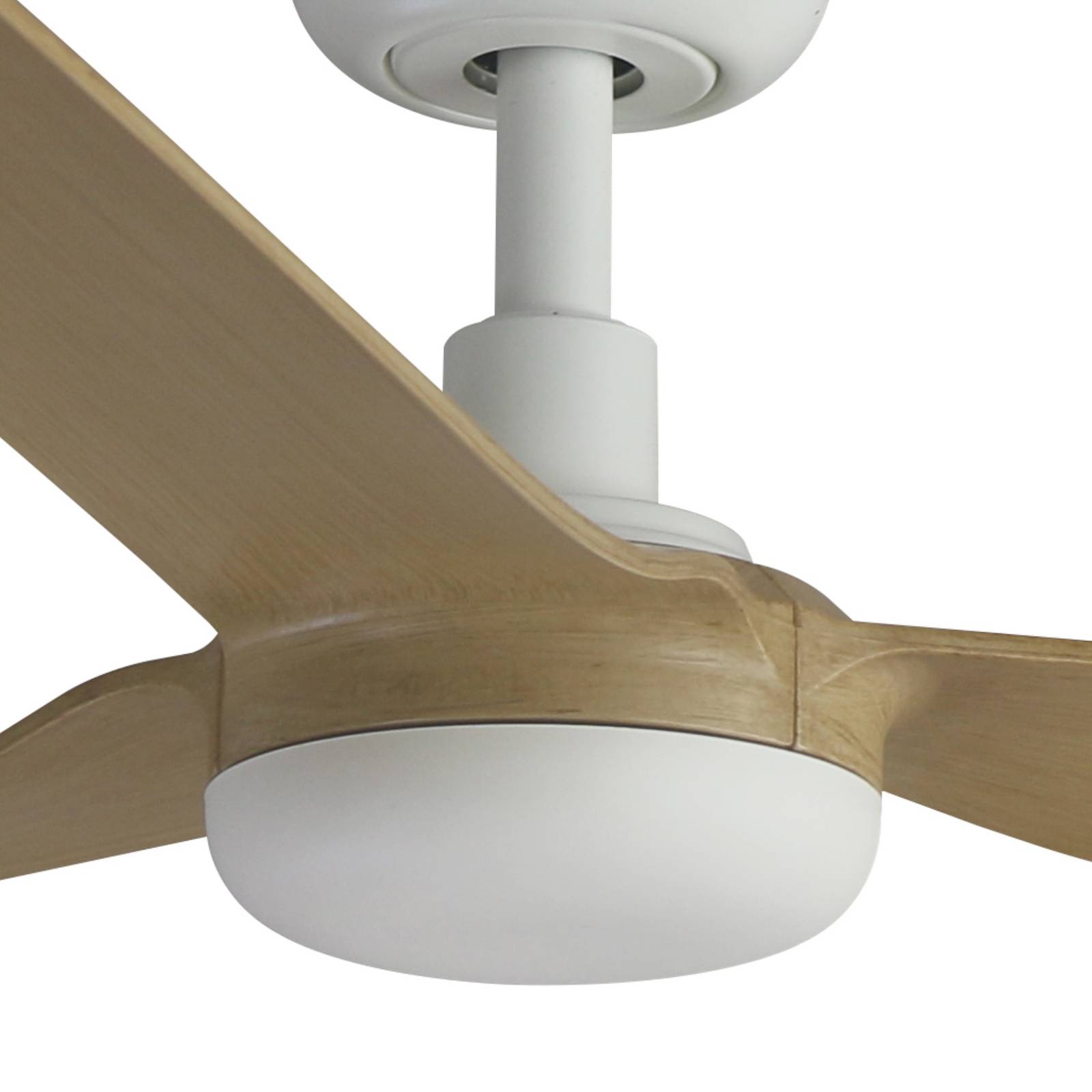 FARO BARCELONA Ventilateur plafond Point M DC blanc/bois clair