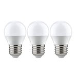 Paulmann LED-droppe E27 3,5 W 2 700 K opal, 3-pack