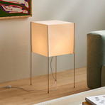 HAY Paper Cube floor lamp, white, UK plug, 74 cm, wood