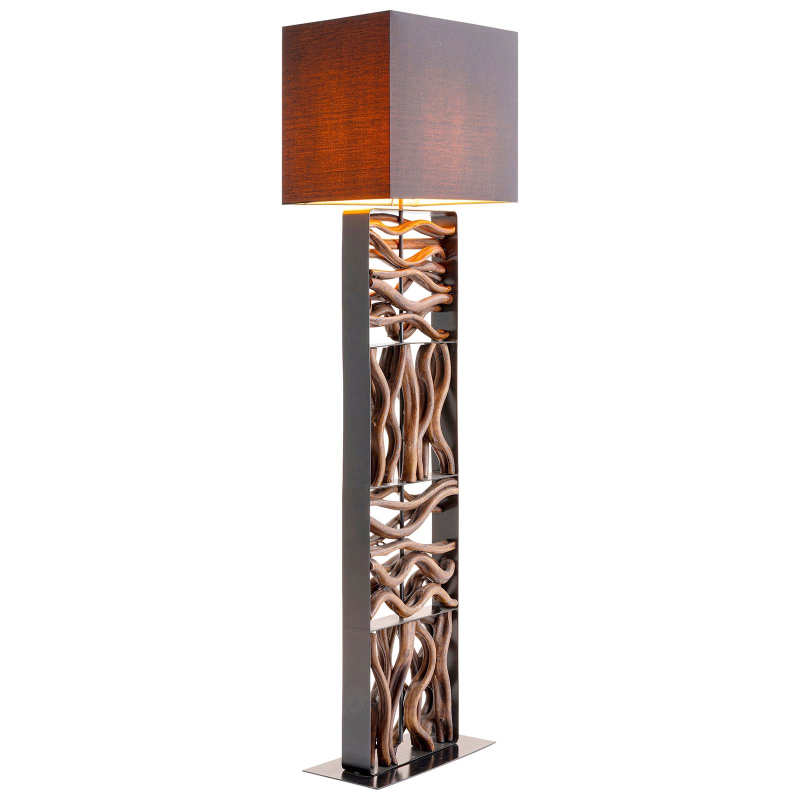 KARE Nature Wave floor lamp with wood