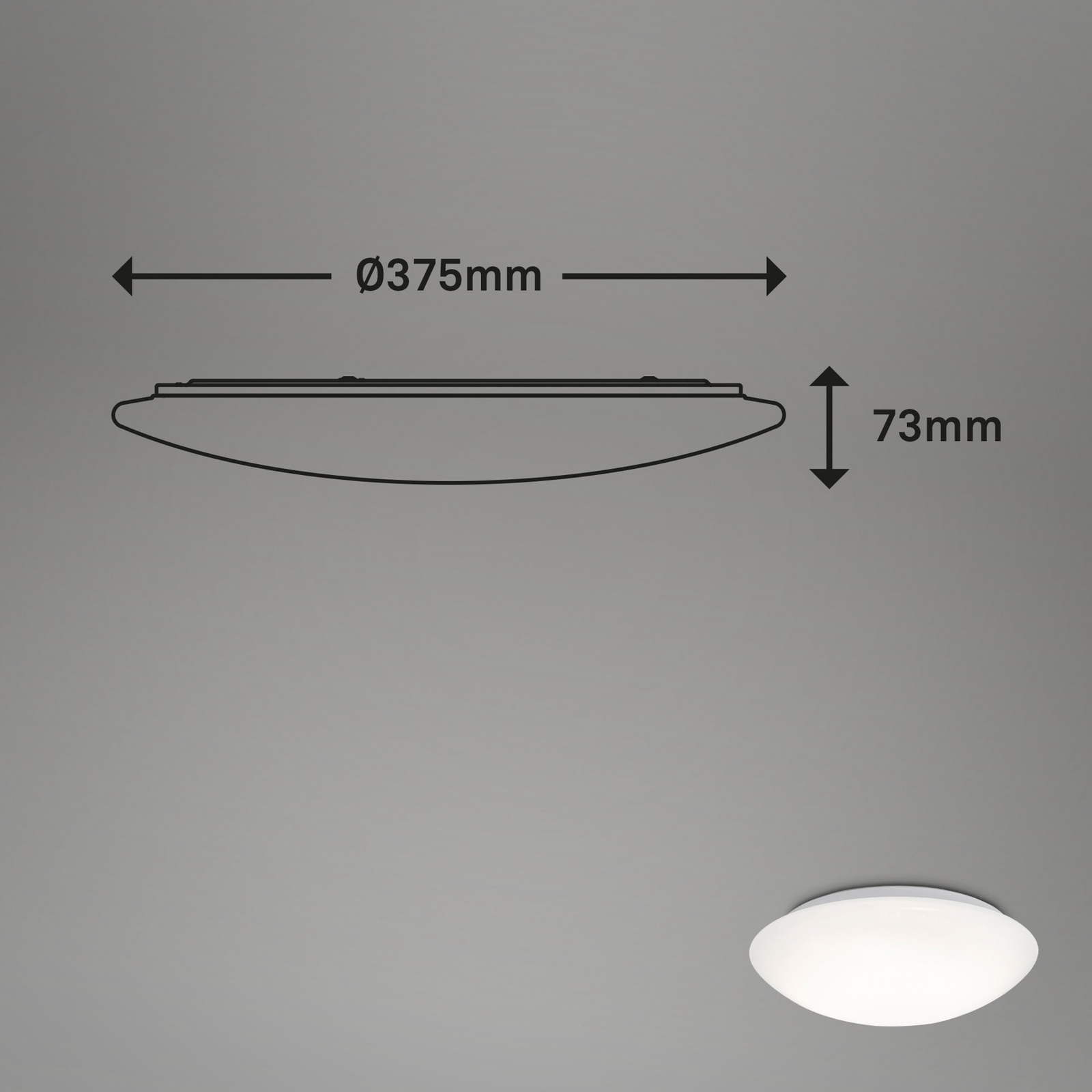 LED-anturikattovalaisin Elipso IP44 4,000K Ø38cm