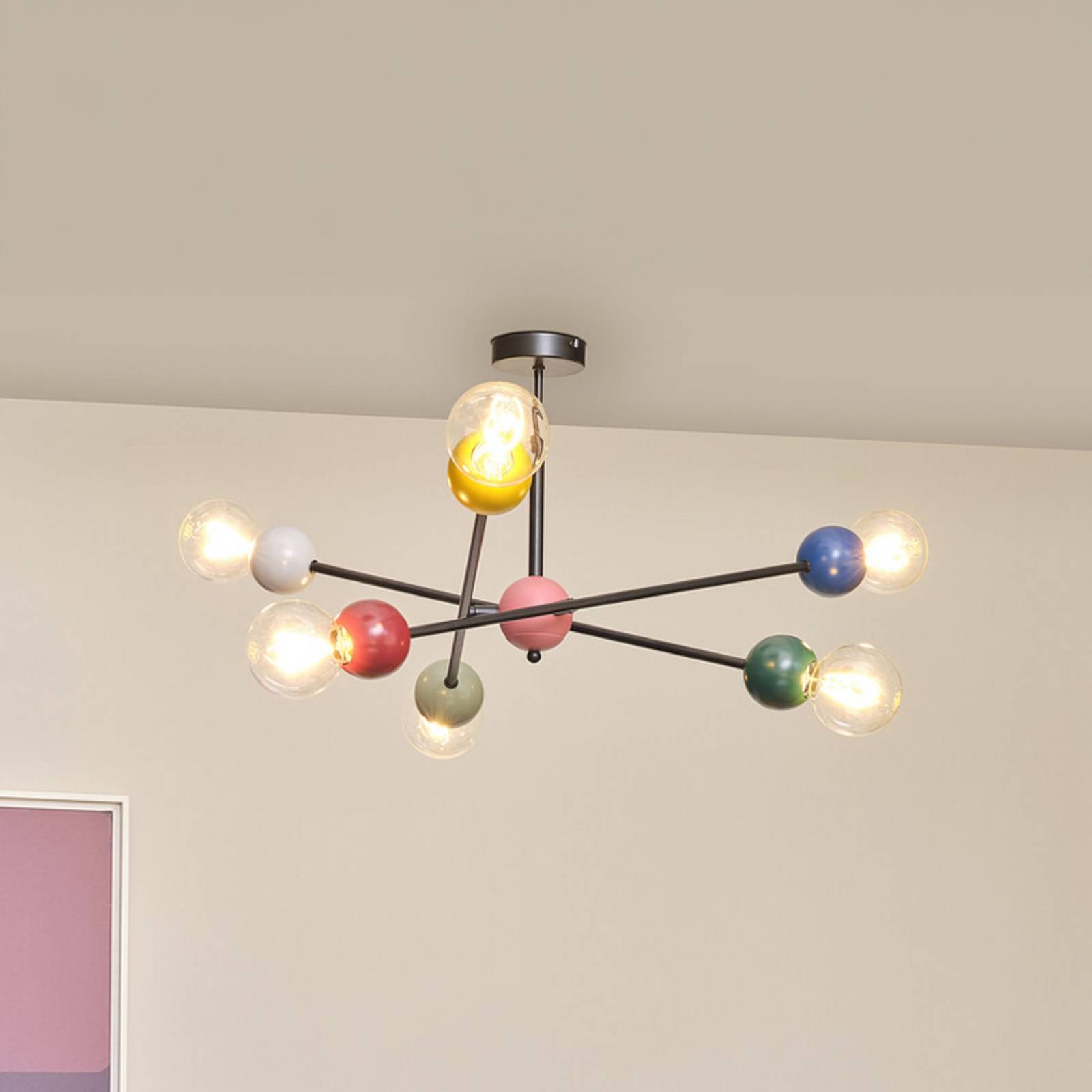 Lampa sufitowa OSRAM Decor Bubble, 6-punktowa, stalowa, kolorowa, E27