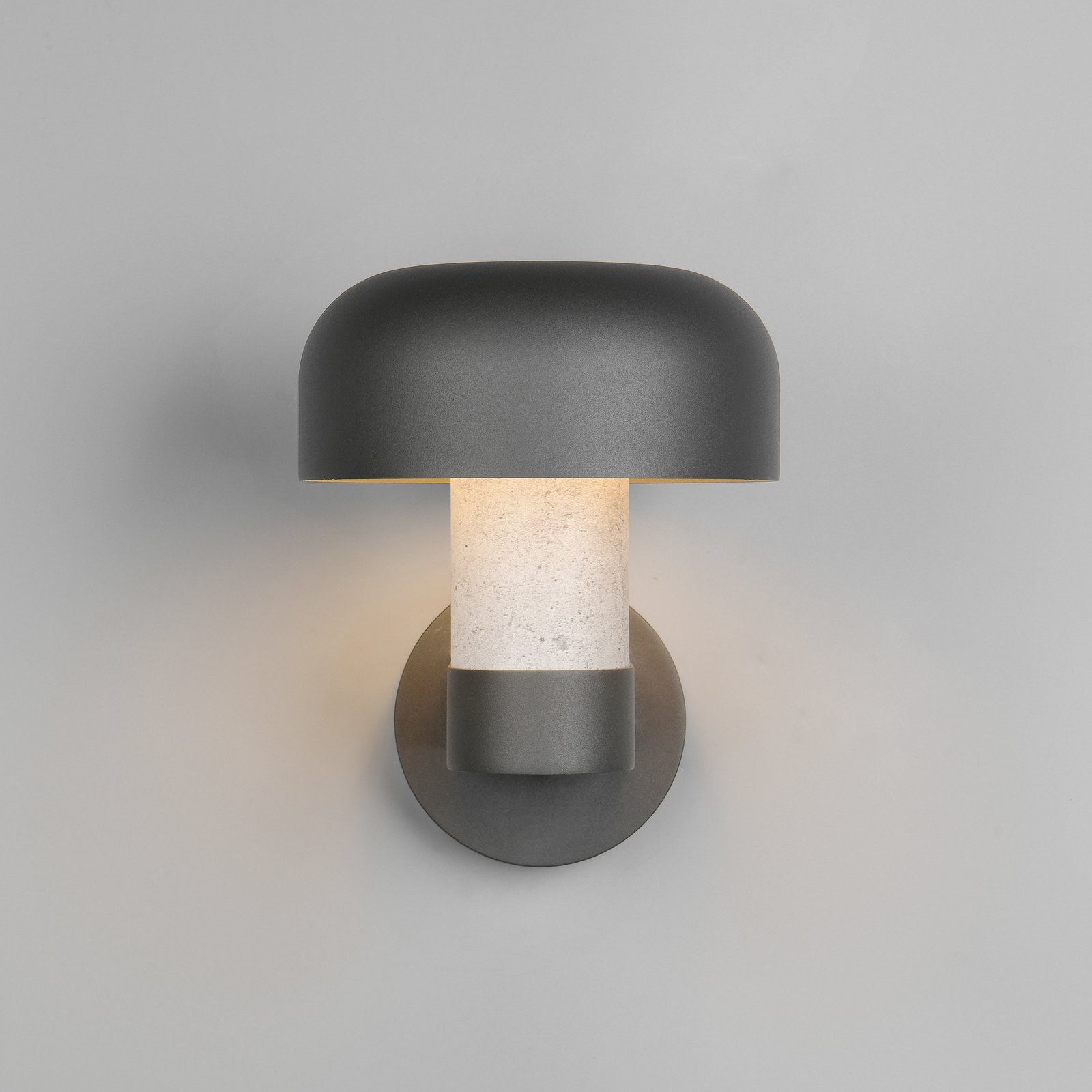 Fraser outdoor wall light, grey/concrete look, aluminium, IP54, E27