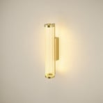 SLV LED-Wandlampe Quimera, messingfarben, Höhe 41 cm, CCT