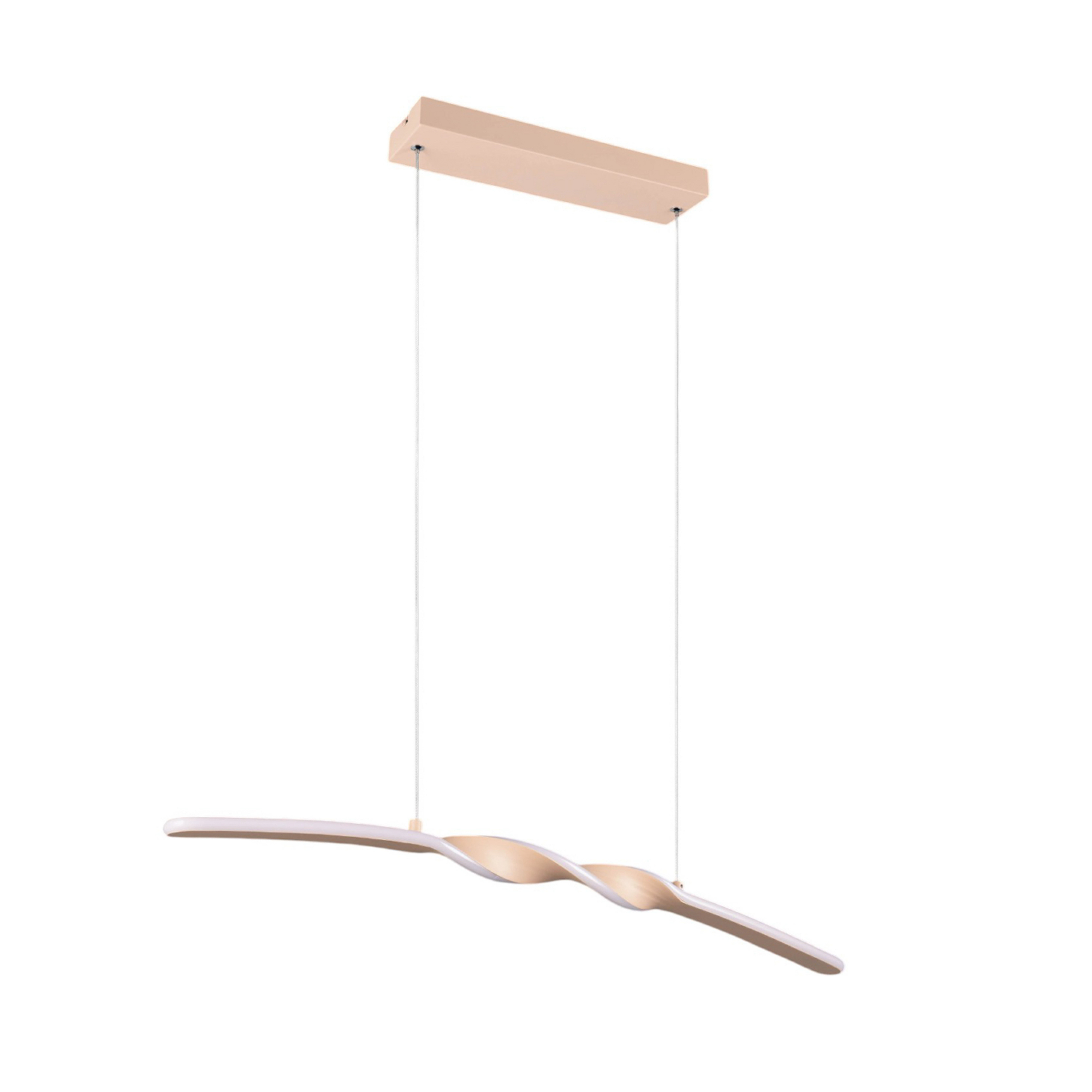 LED pakabinamas šviestuvas „Ginko“, smėlio spalvos, metalas, ilgis 79 cm