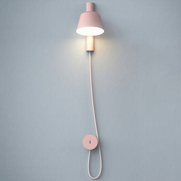 Prandina Bima W1 USB lampa ścienna LED, różowa
