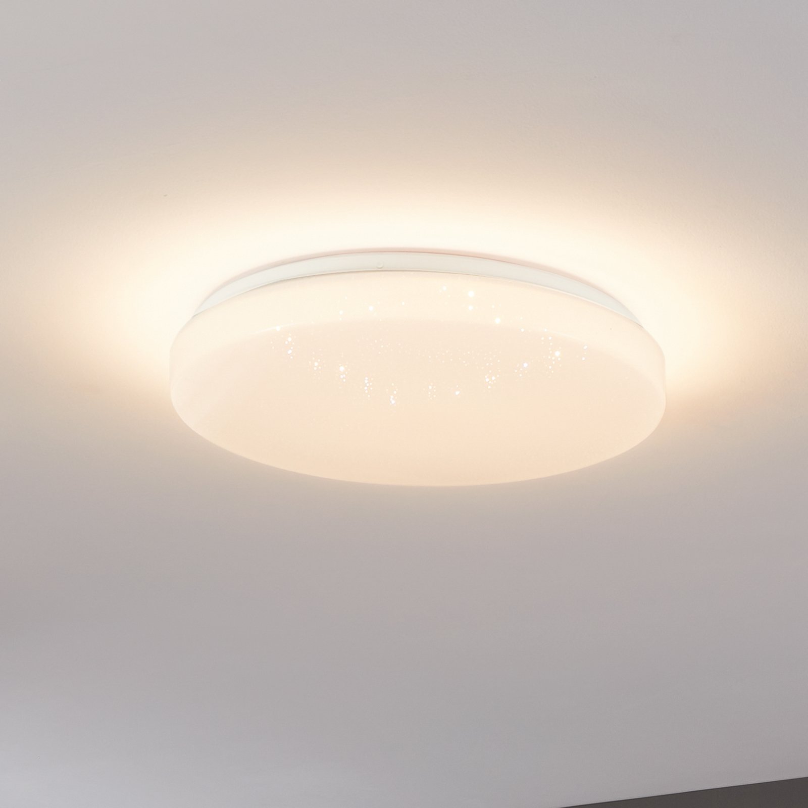 Sandbach ceiling light in black and brass