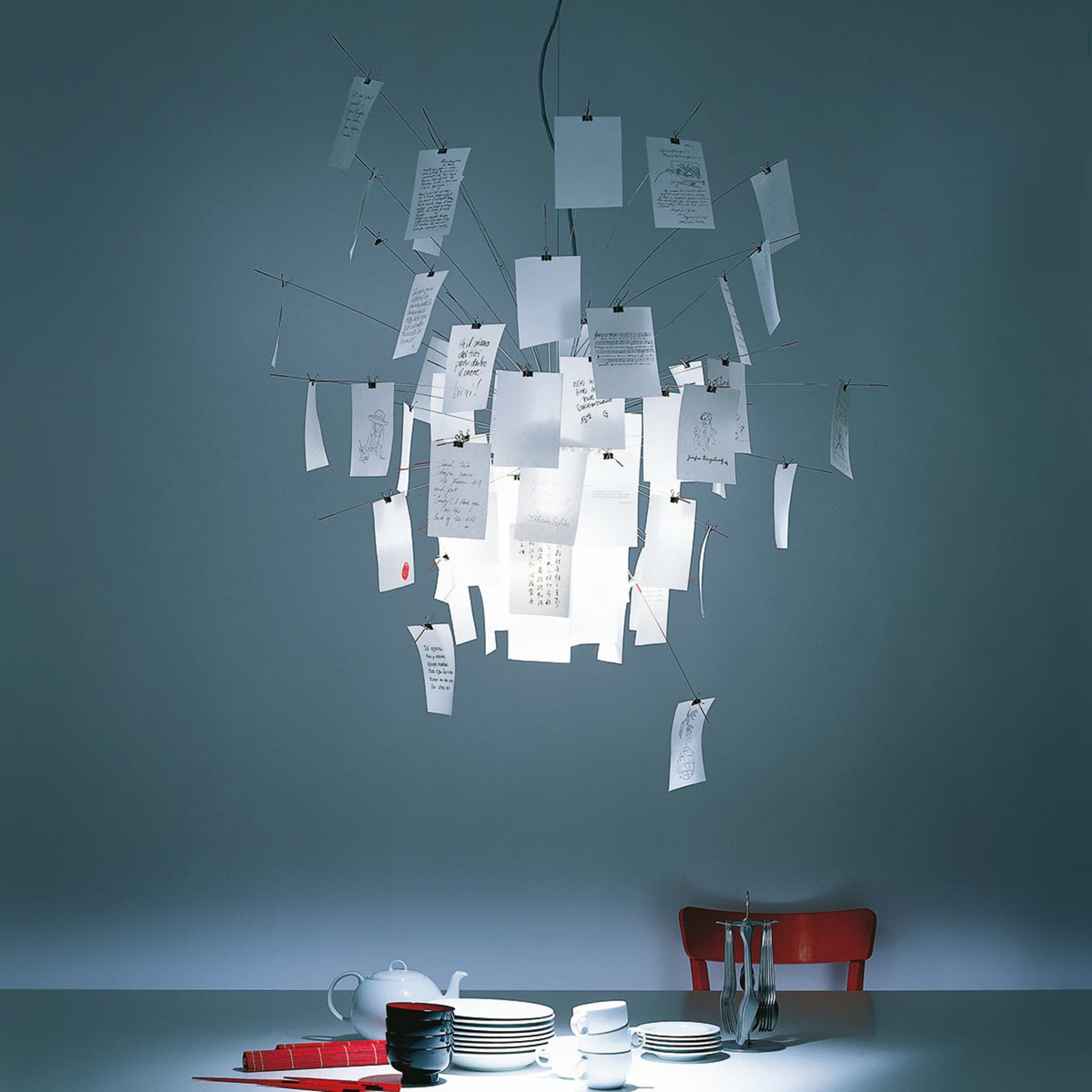 Zettel'z lamp 6 hanglamp Ø80cm - Ingo Maurer Zettel'z lamp 6 hanglamp Ø80cm - Ingo Maurer