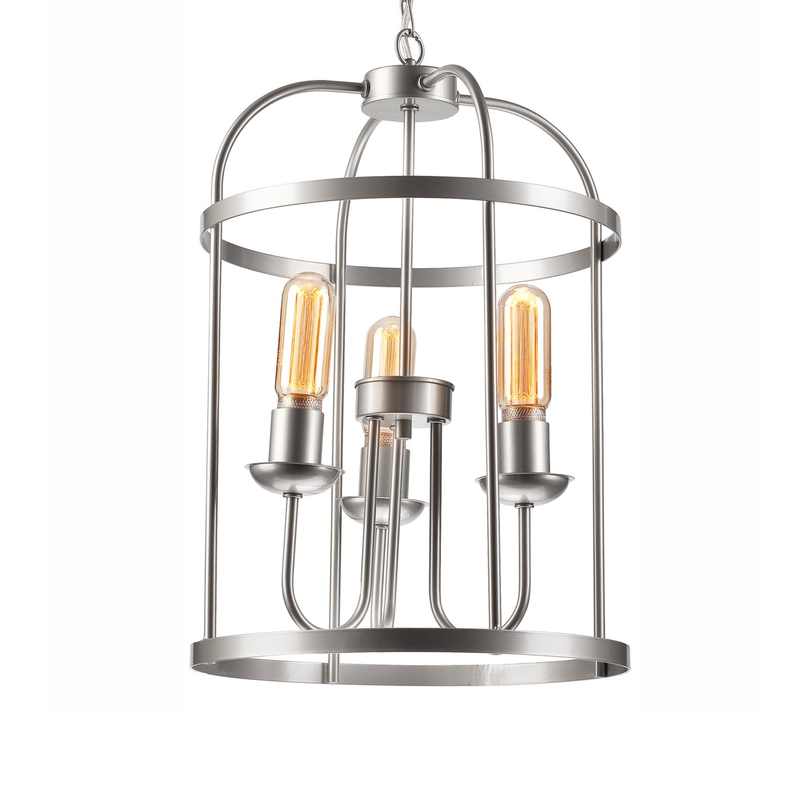 Euluna Constantine chandelier steel 3-bulb
