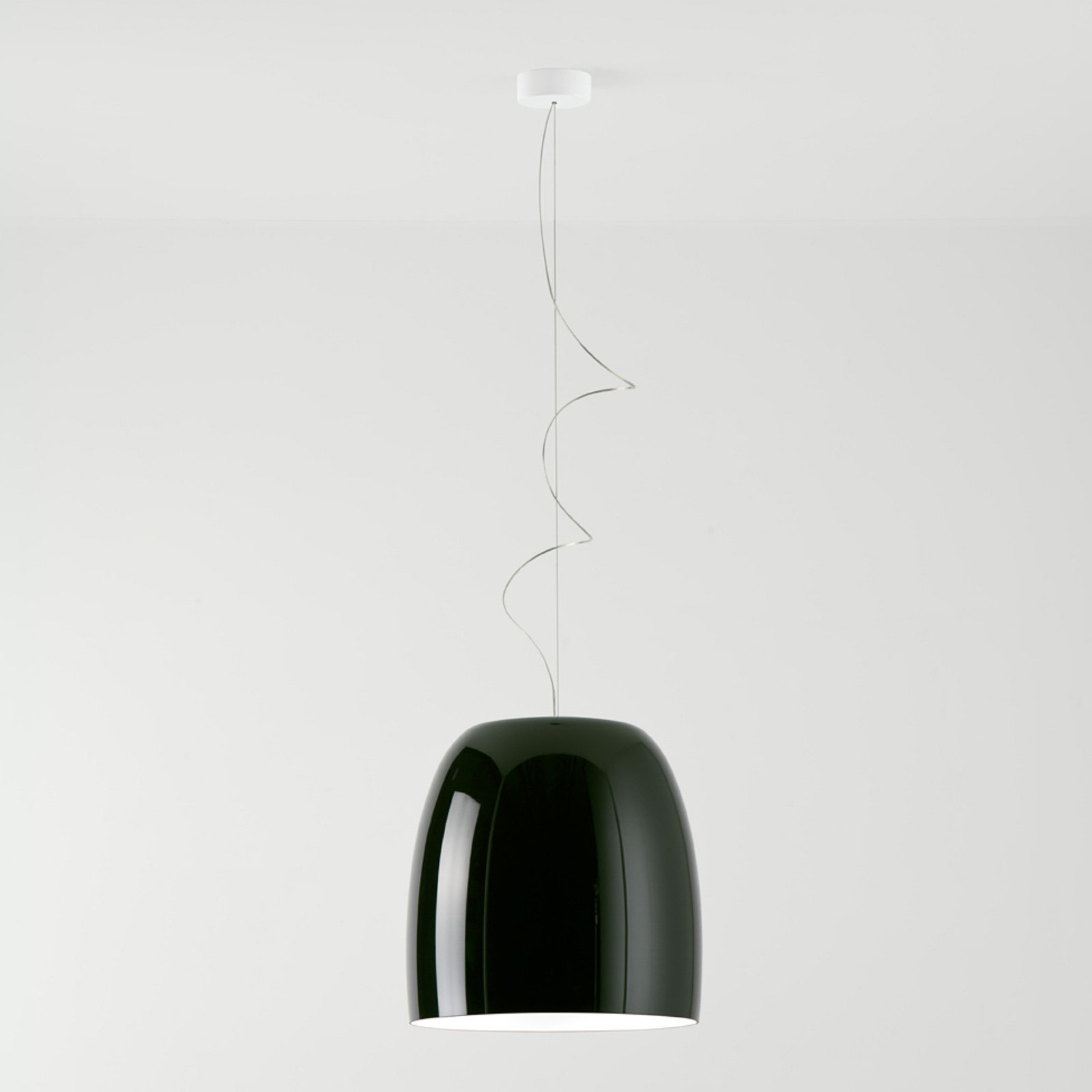 Prandina Notte S1 hanging light, black/white