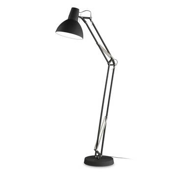 Ideal Lux Wally golvlampa med ledarm, svart